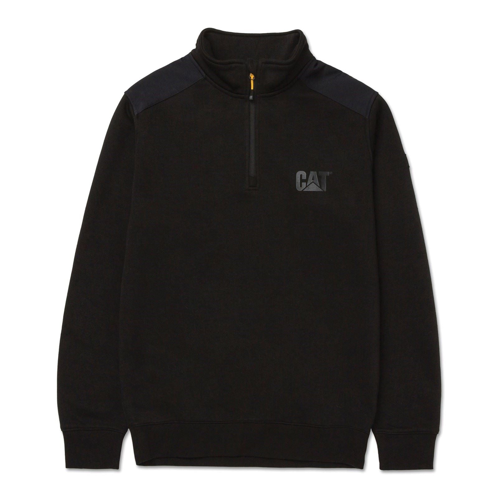 Caterpillar Essential 1/4 Zip Polyester Men's Black Sweatshirt