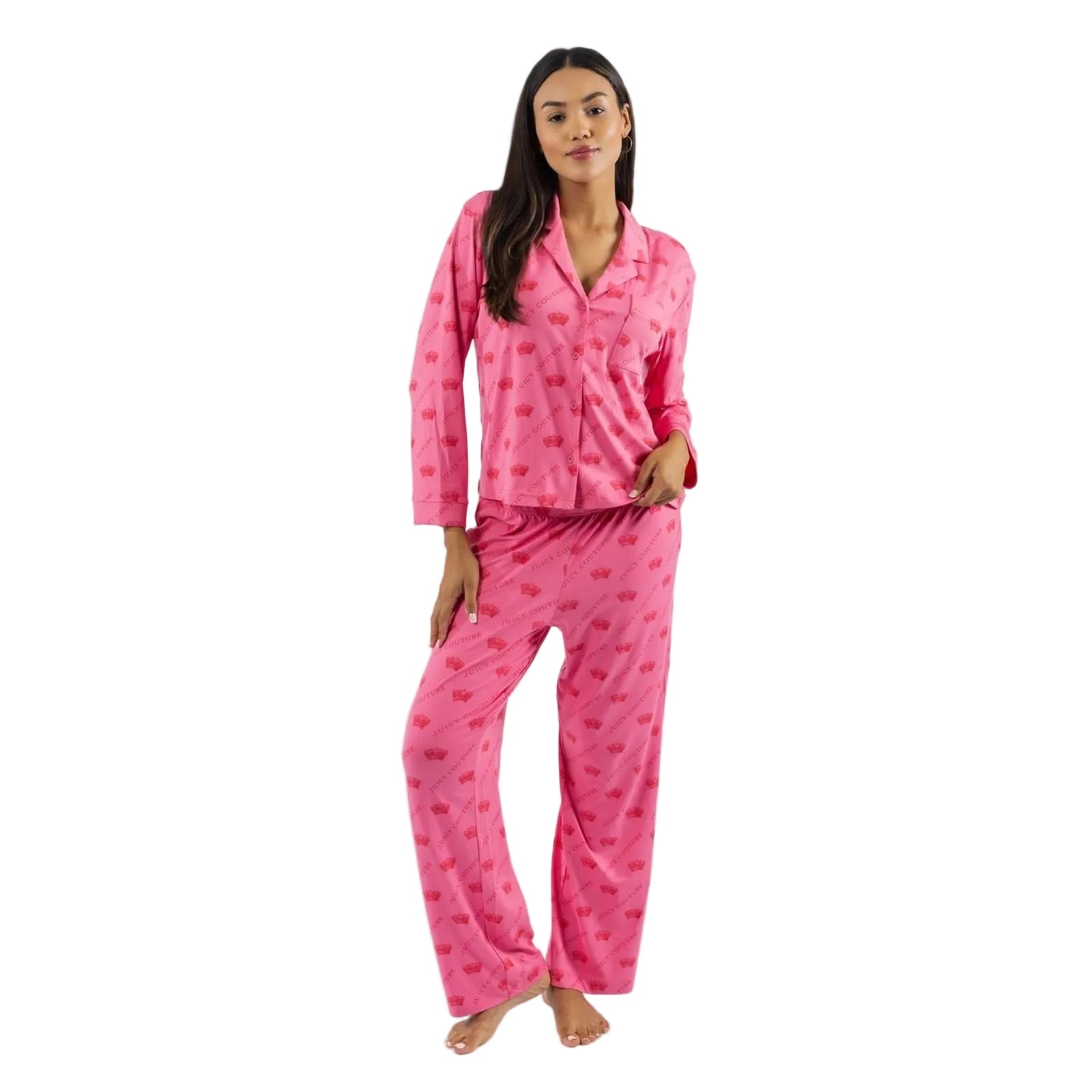 Juicy Couture Estelle & Nolan Polyester Women's Pink Loungewear Set