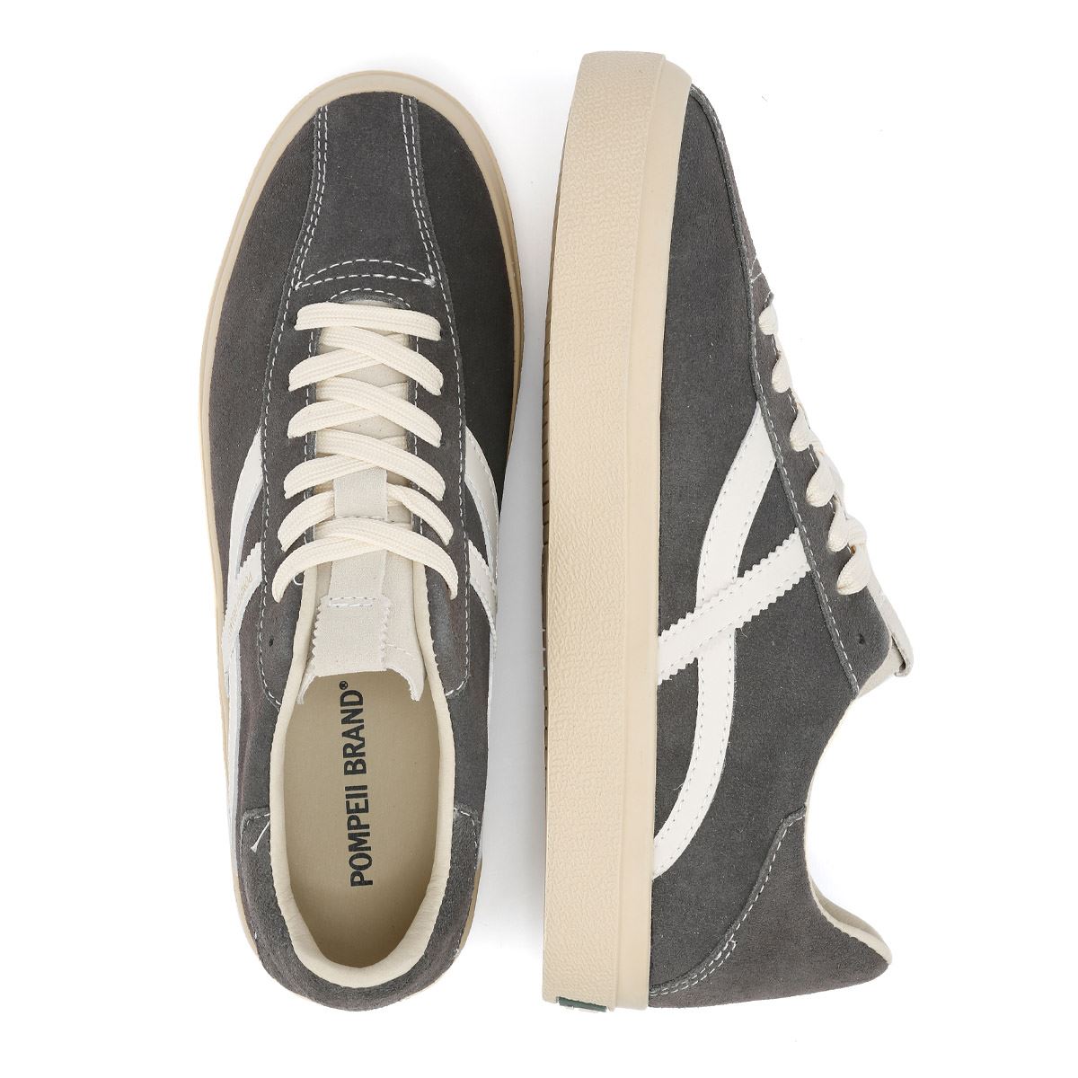 Pompeii Dart Suede Men's Grey/Ecru Trainers