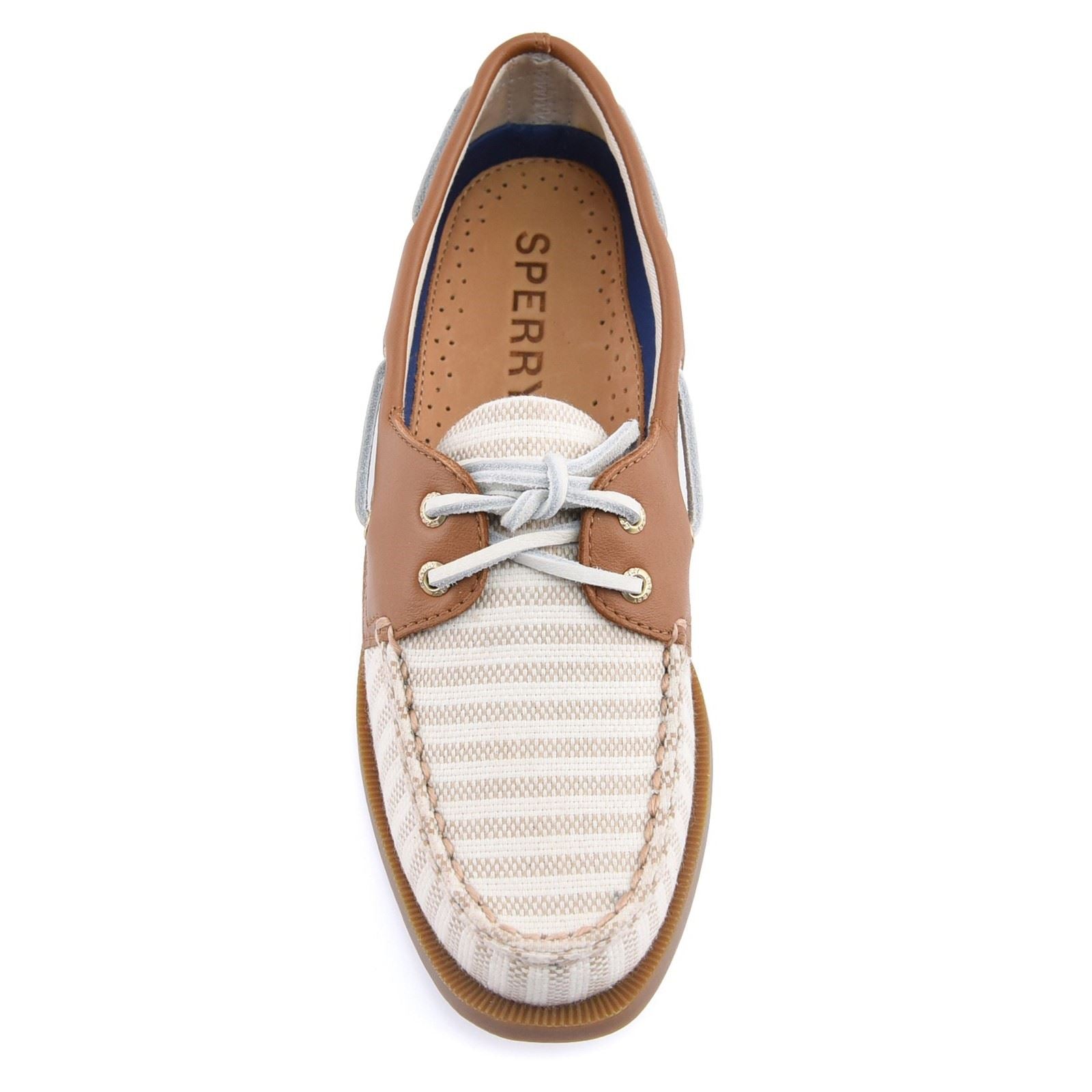 Sperry Authentic Original Textile Women's White/Natural Standard Boat Shoes