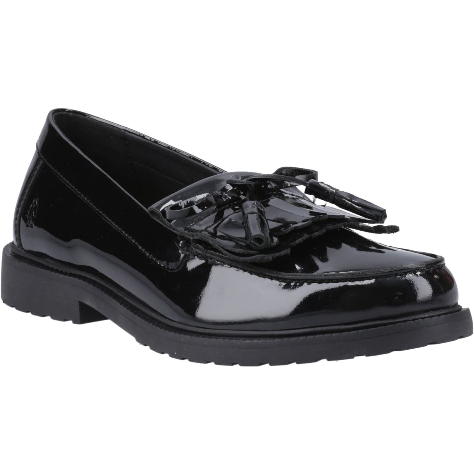 Hush Puppies Verity Kiltie Leather Women's Black Loafers