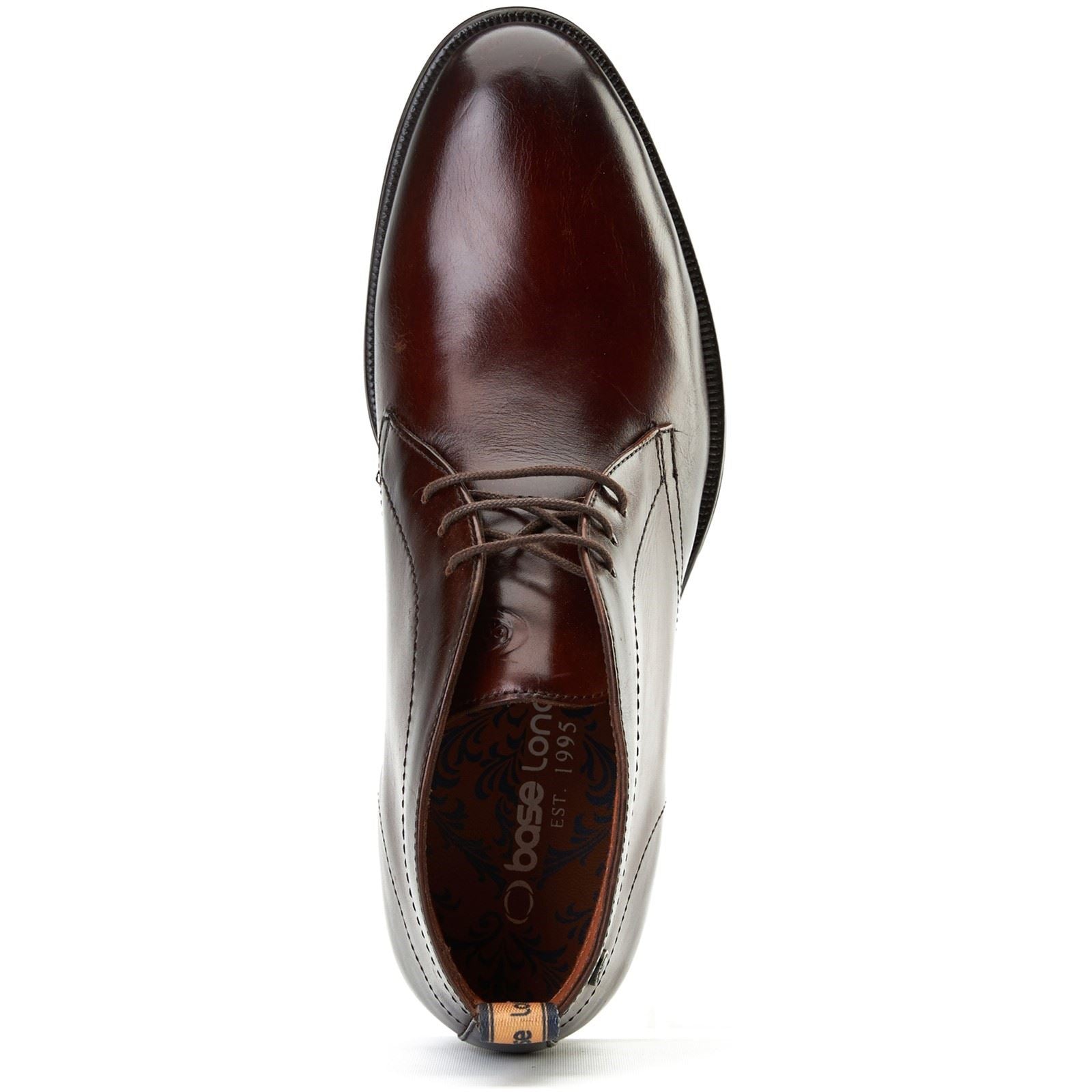 Base London Wallis Leather Men's Burnt Brown Ankle Boots