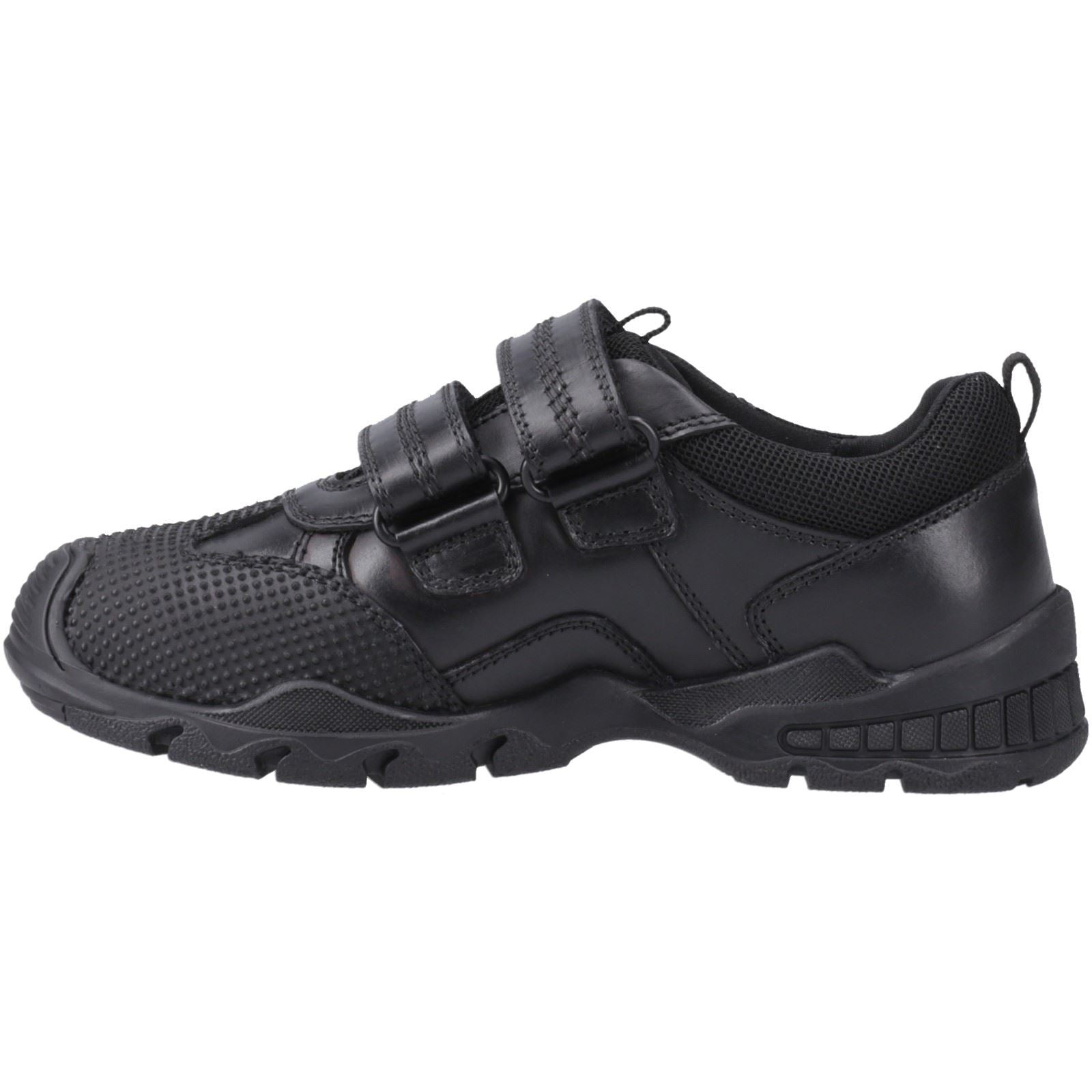 Hush Puppies Tristen Leather Junior Black Shoes