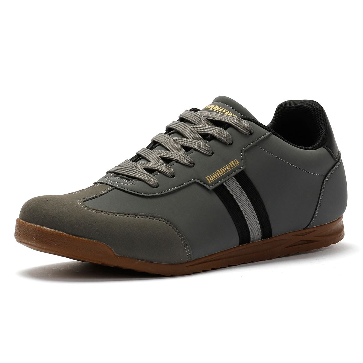 Lambretta Tackle Men's Charcoal/Black Trainers