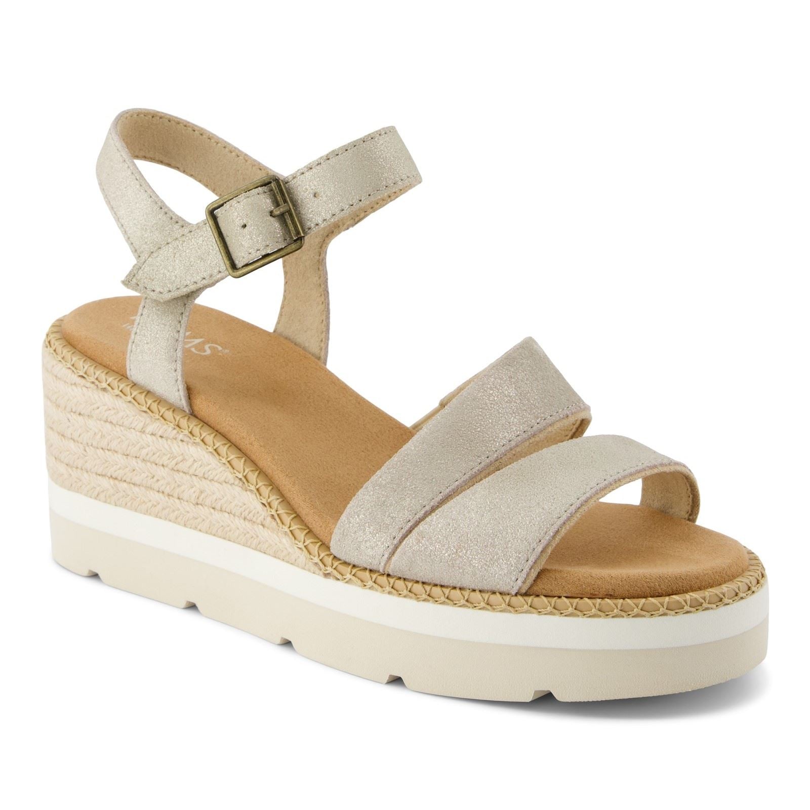 TOMS Darya Leather Women's Champagne Sandals
