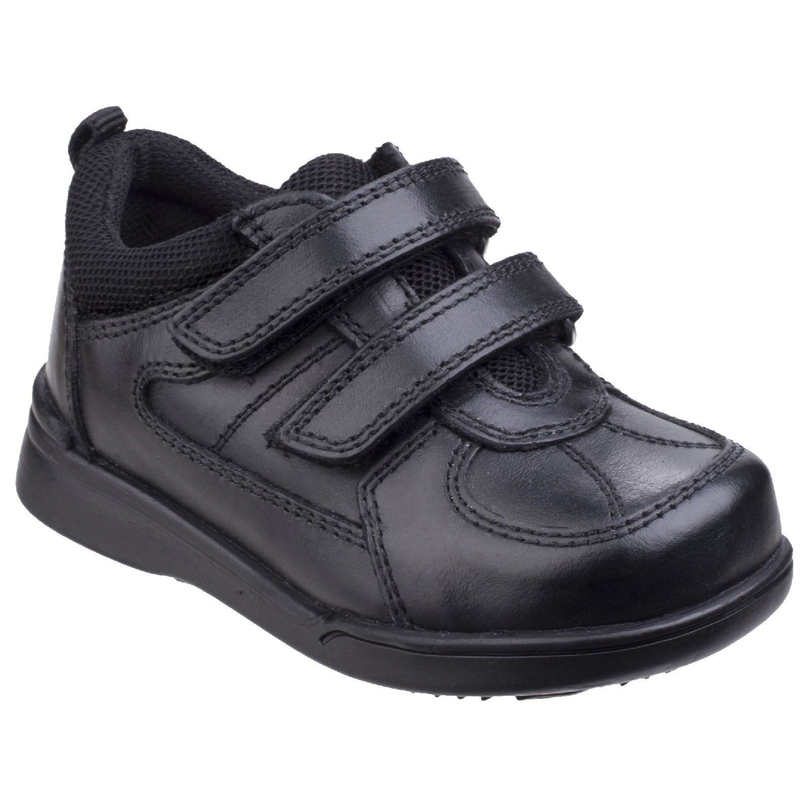 Hush Puppies Liam Infant Leather Boy's Black Shoes