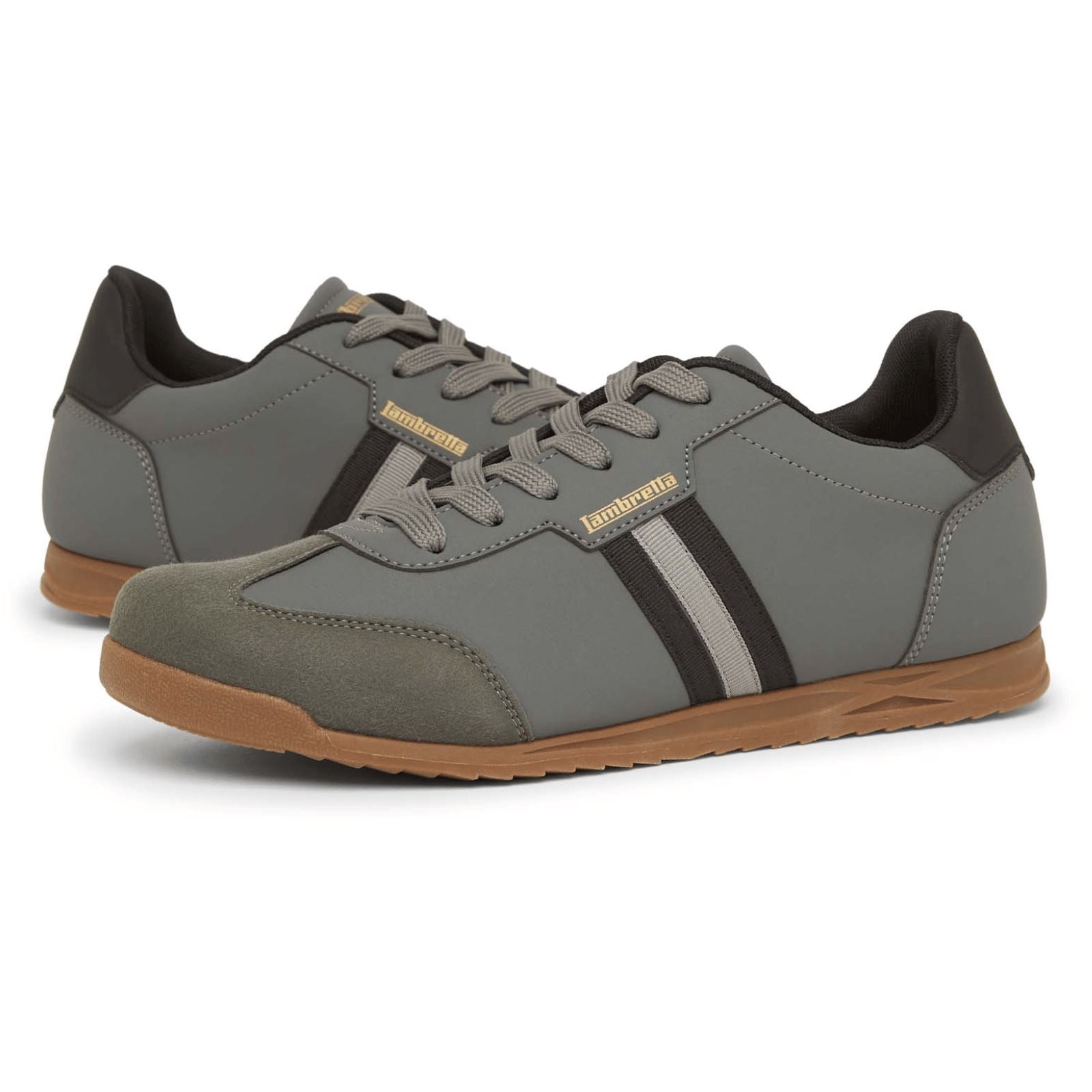 Lambretta Tackle Men's Charcoal/Black Trainers