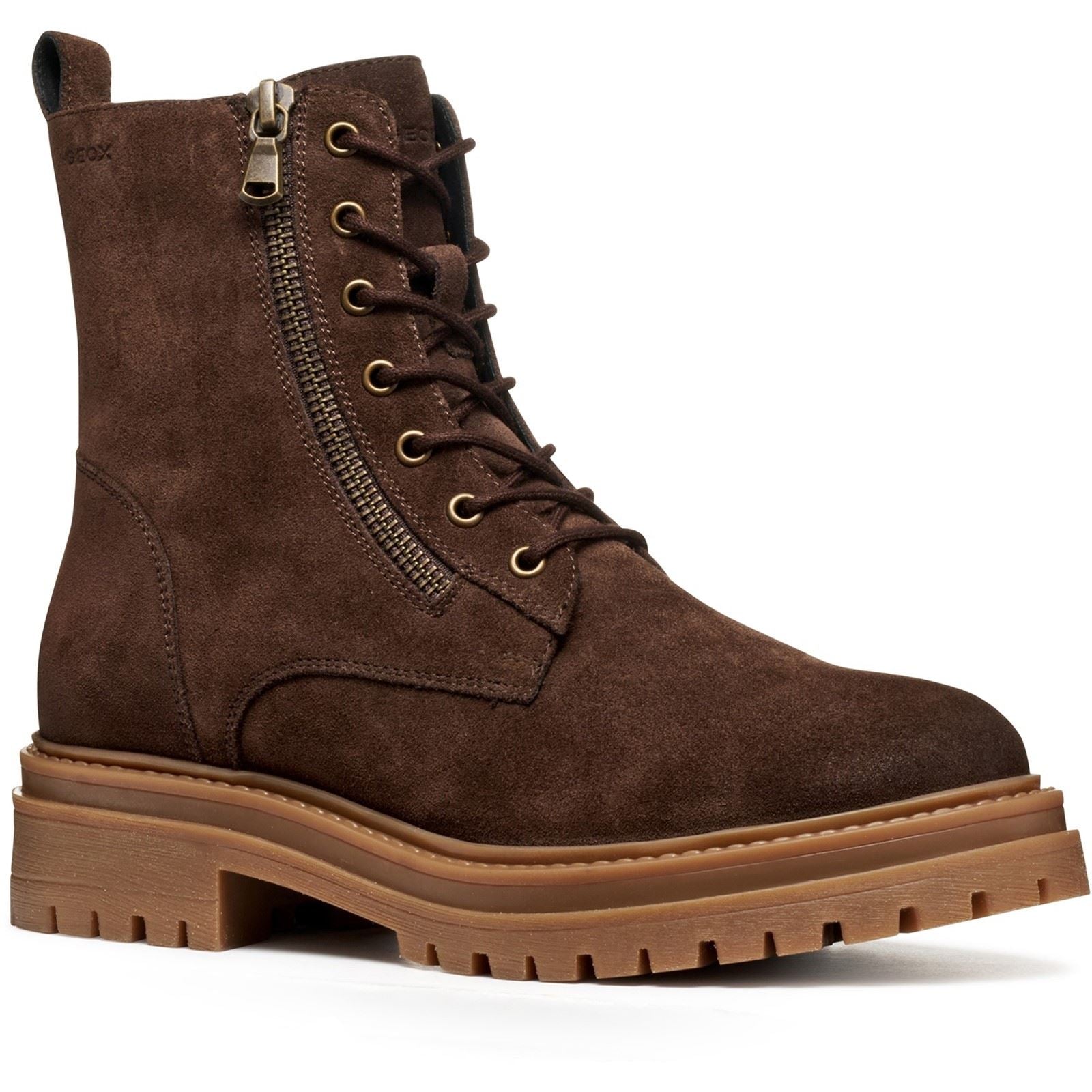 Geox D Iridea F Leather Women's Dark Brown Boots