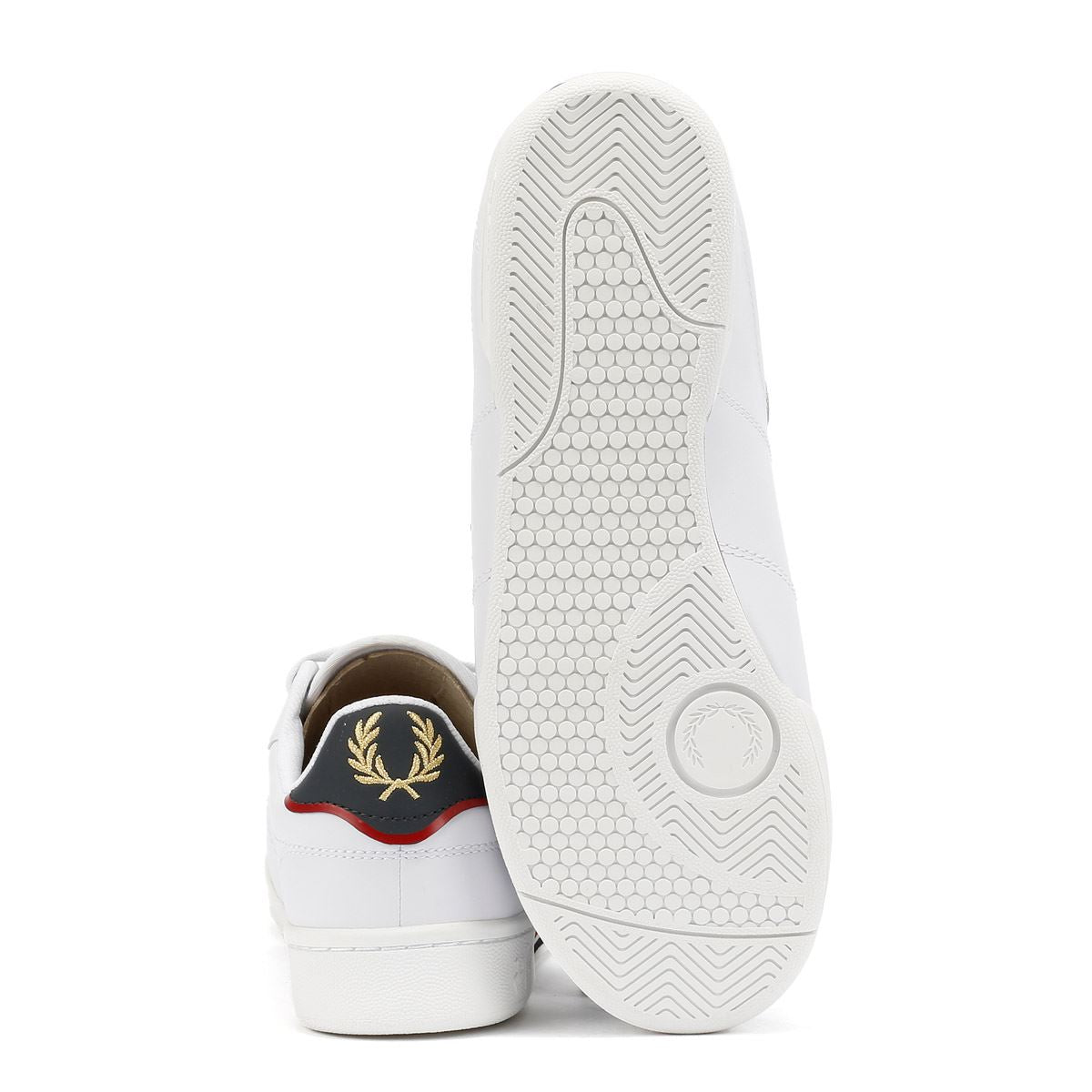 Fred Perry B722 Leather Men's White/Navy Trainers