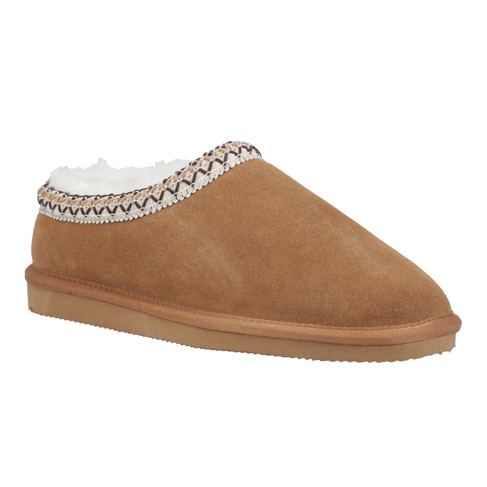 Cotswold Foxmoor Leather Women's Tan Slippers