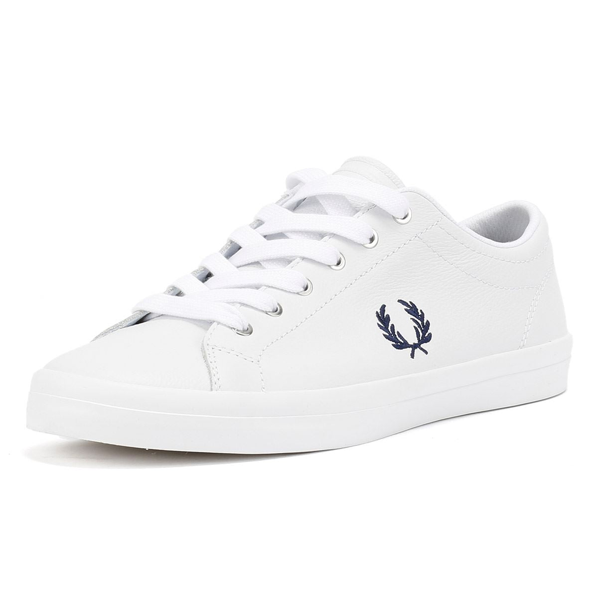 Fred Perry Baseline Leather Men's White/Navy Trainers