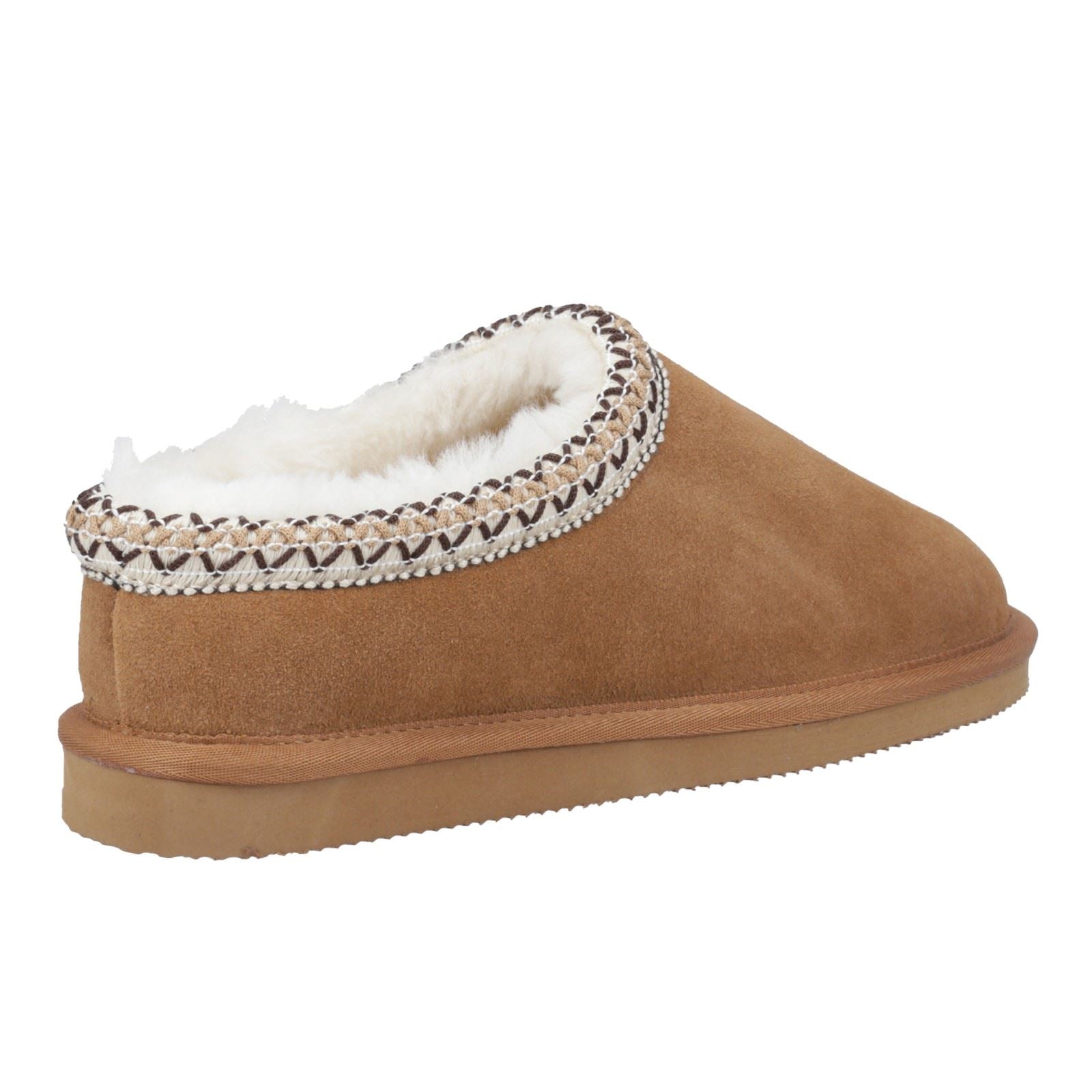 Cotswold Foxmoor Leather Women's Tan Slippers
