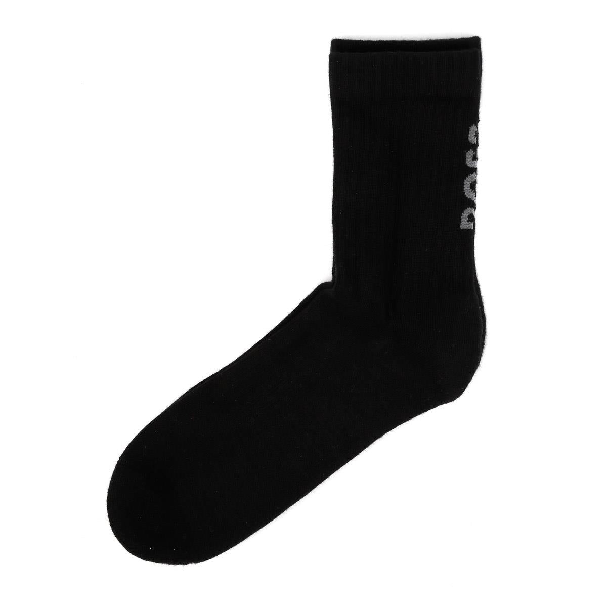 Boss 3 Pack Logo UK 6 - 11 Men's Black / White Calf High Socks