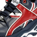 Buffalo 1339-14 Leather Women's Blue/Red Trainers