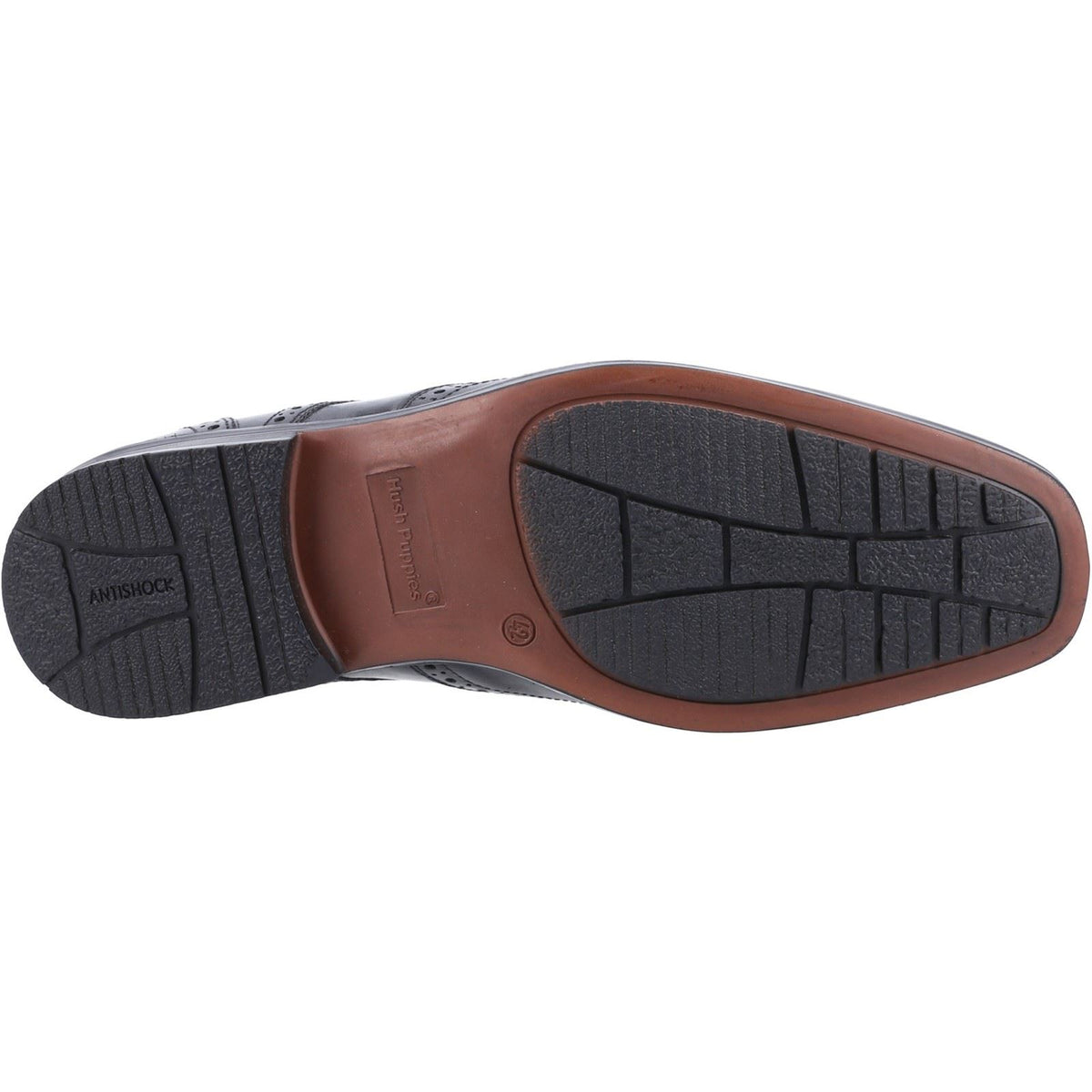 Hush Puppies Brace Brogue Leather Men's Black Brogues Shoes