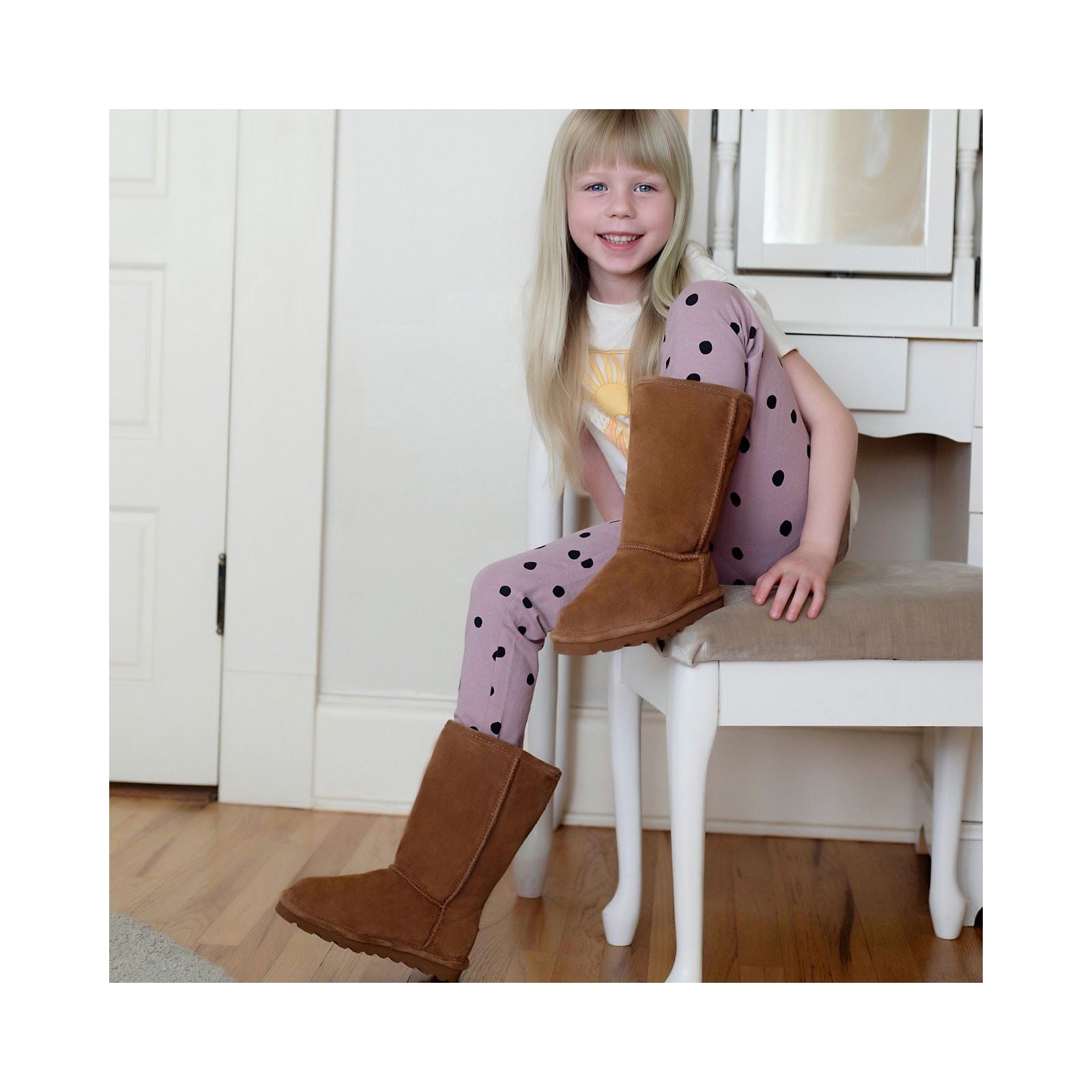 Bearpaw Elle Tall Suede Girl's Hickory Winter Knee High Boots
