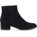 Dune Pippie Leather Women's Black Heeled Ankle Boots