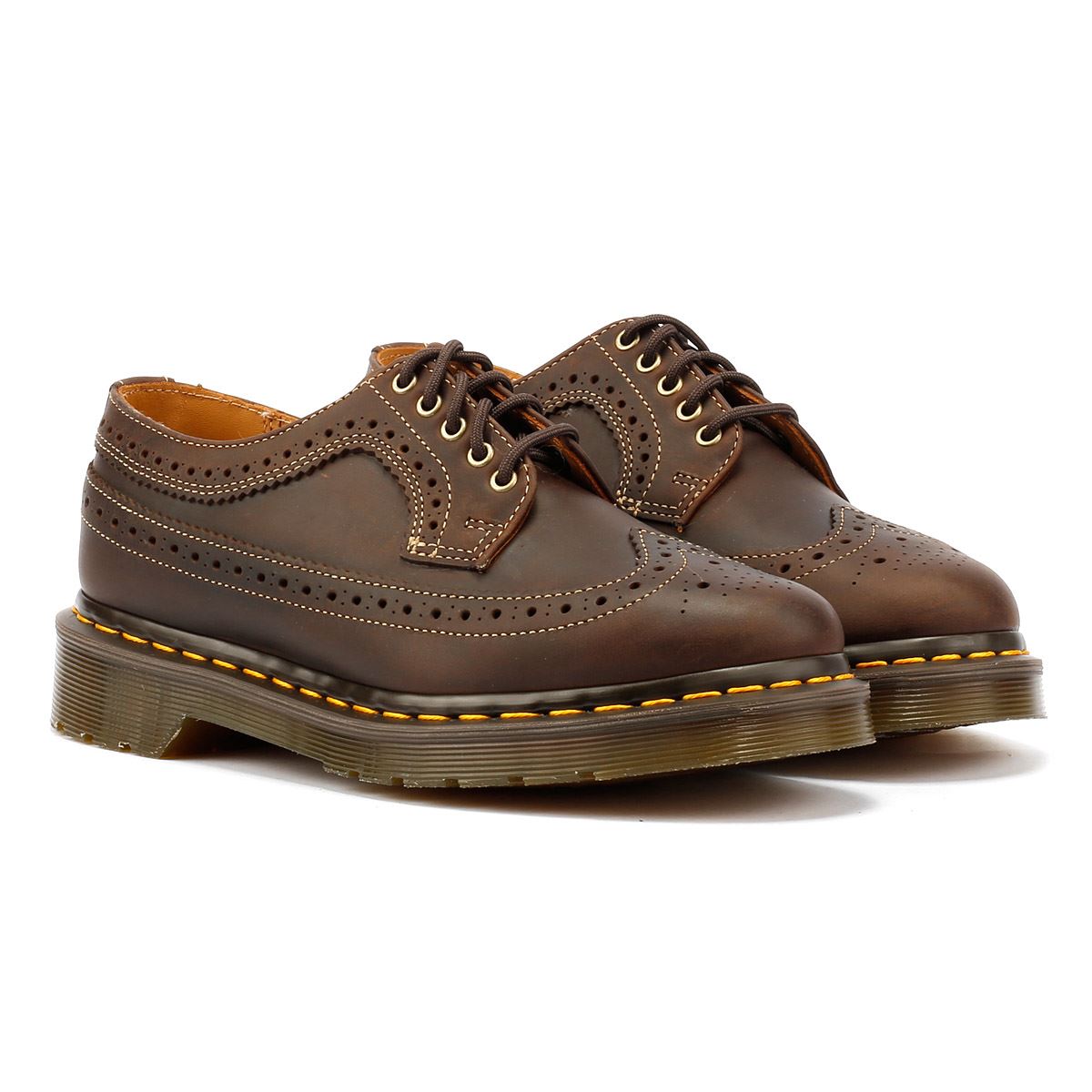 Dr. Martens 3989 Crazy Horse Leather Brown Lace-Up Shoes