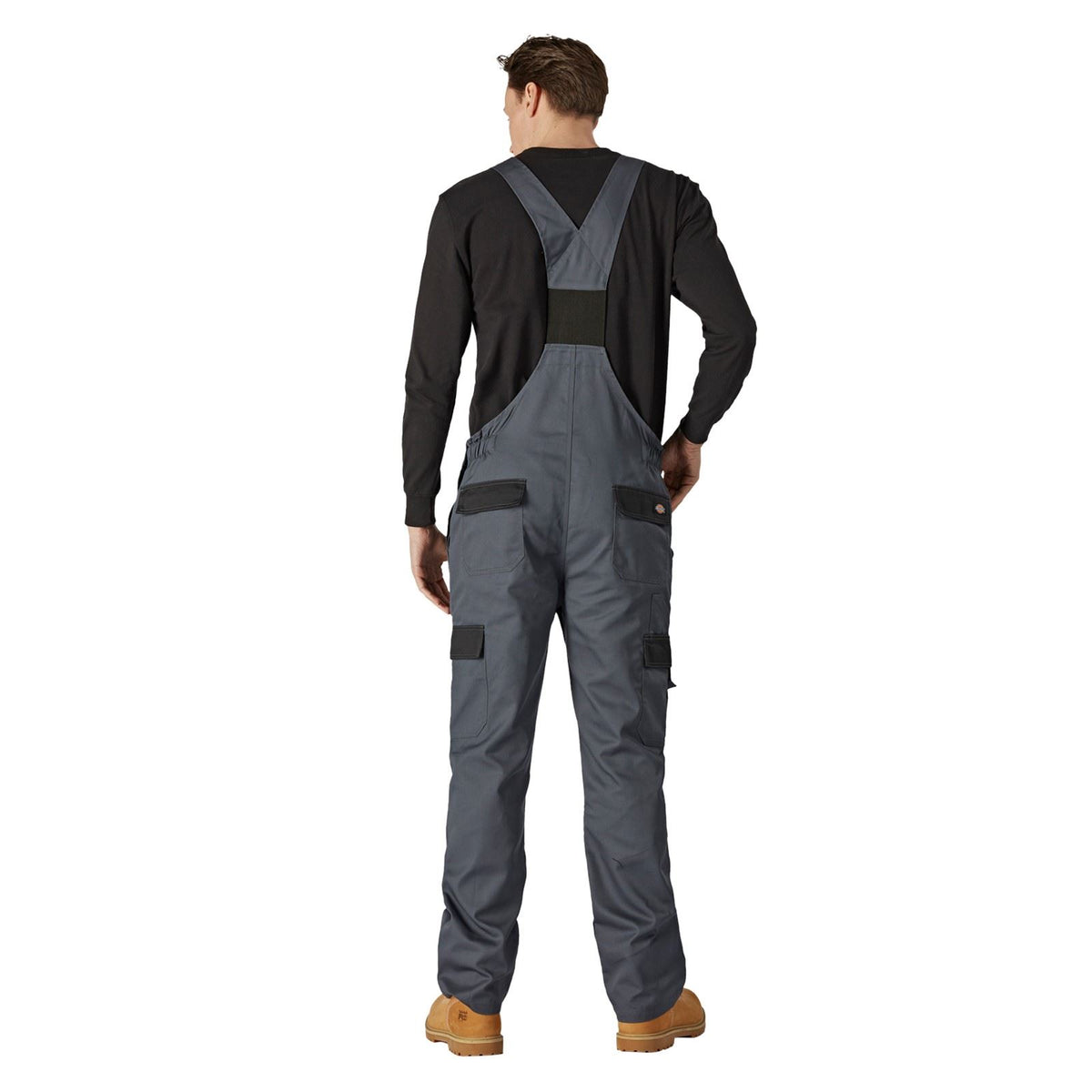 Dickies Everyday Bib and Brace Polyester Men's Grey Work Overall