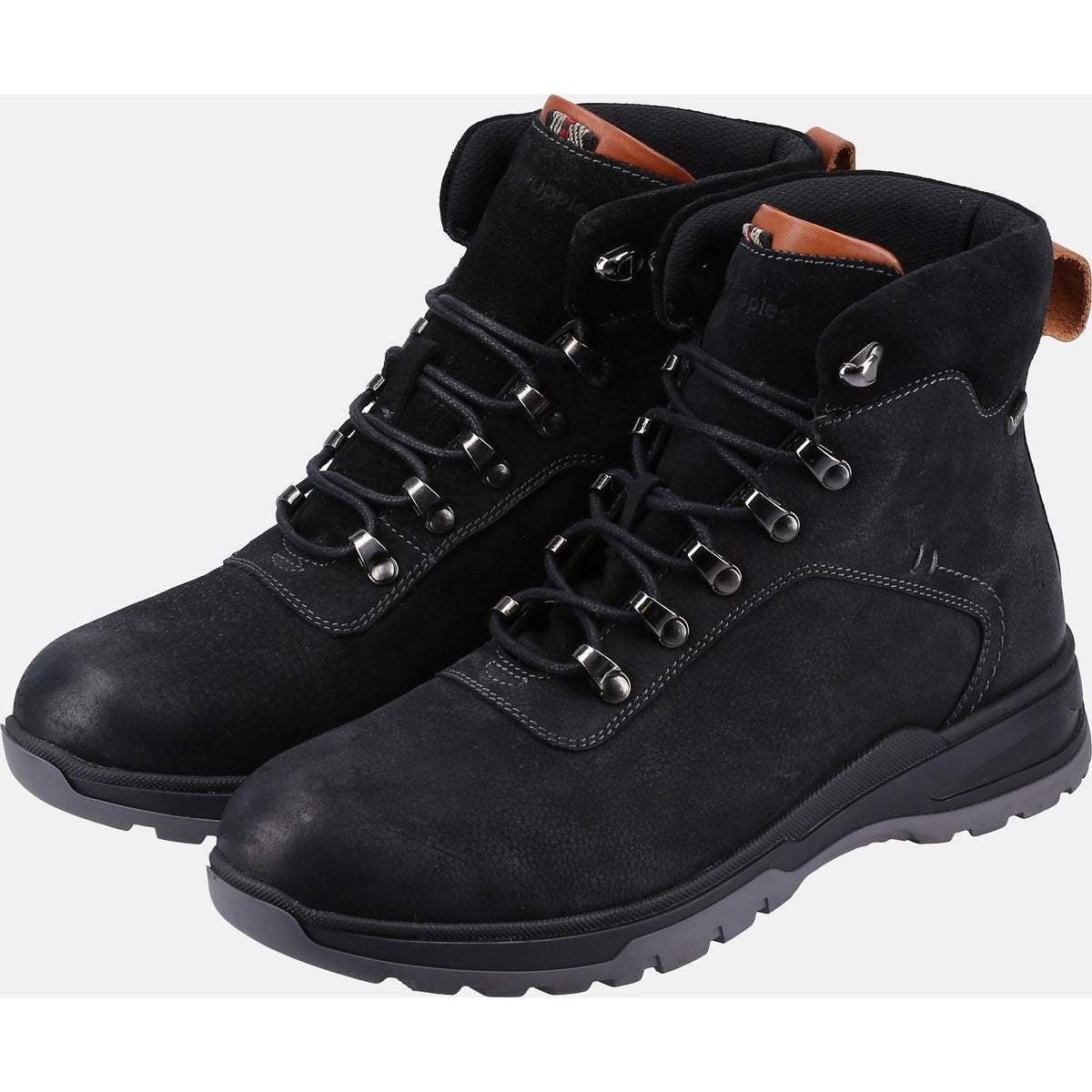 Hush Puppies Paul Leather Men's Black Nubuck Boots