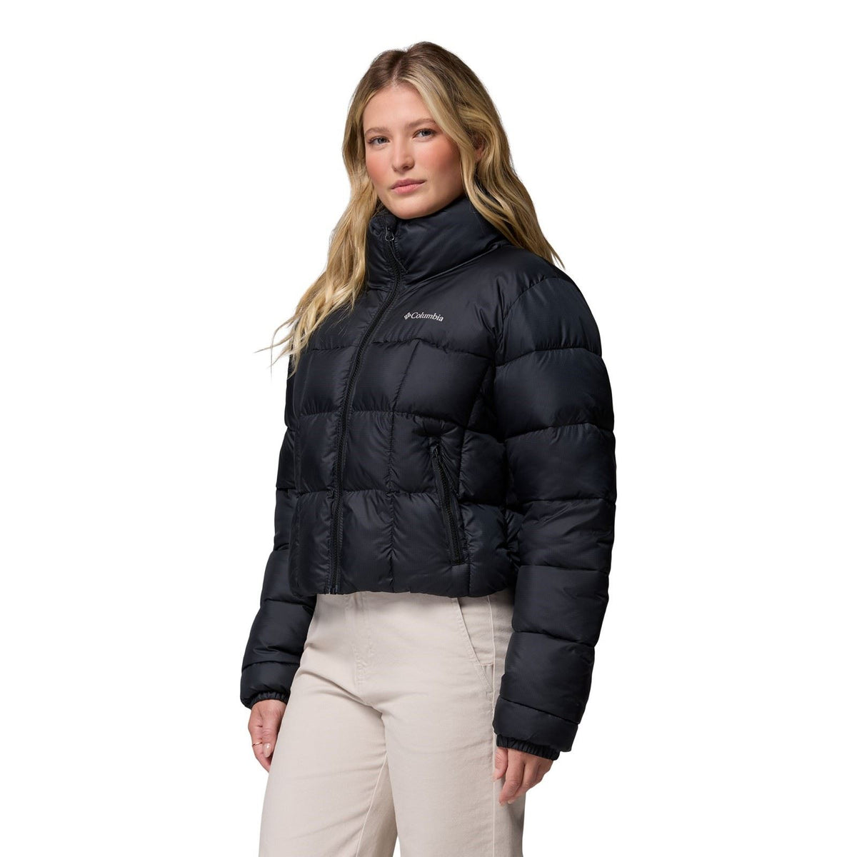 Columbia Puffect III Cropped Jacket Women's Black Puffer Jackets