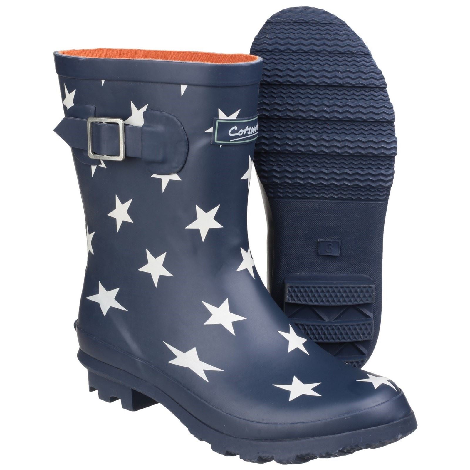 Cotswold Badminton Rubber Women's Star Slim Fit Wellington Boots