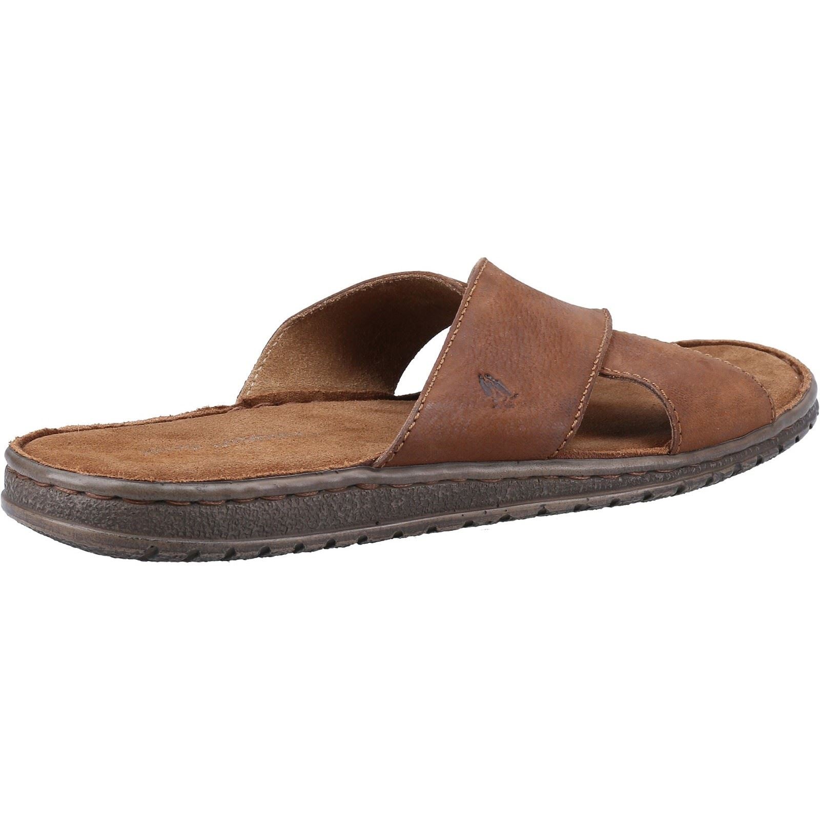 Hush Puppies Nile Cross Over Leather Men's Brown Sandals