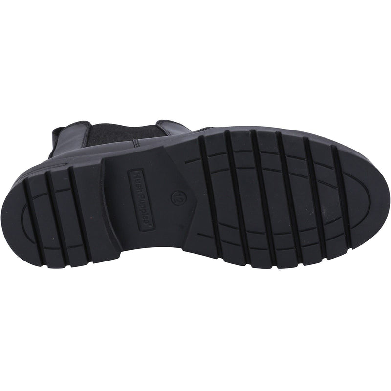 Hush Puppies Laura Leather Junior Black Boots