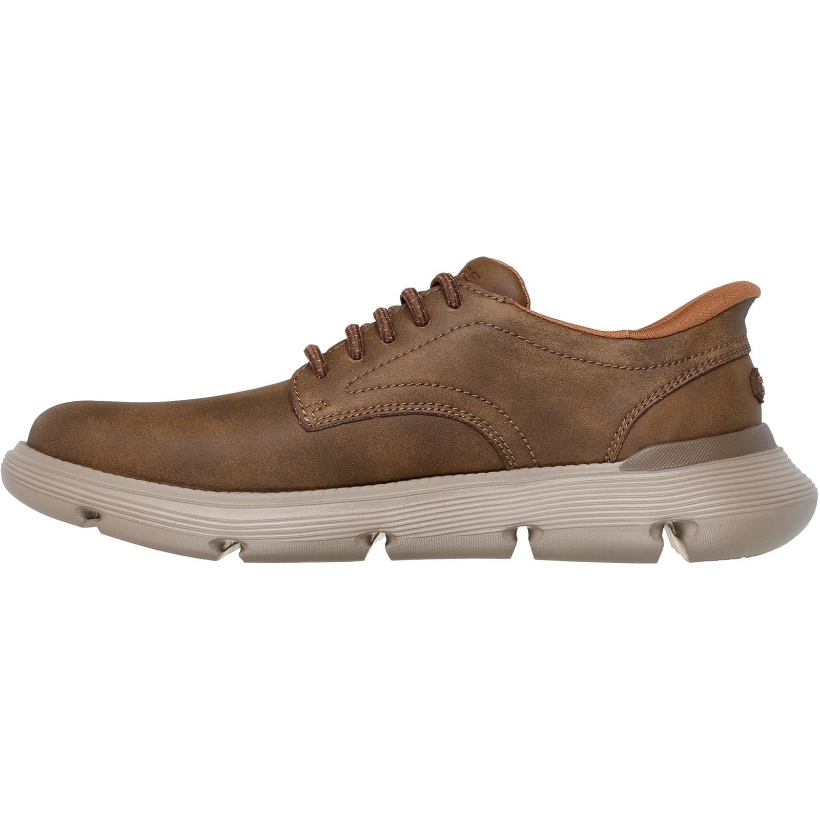 Skechers Garza Duran Leather Men's Taupe Trainers