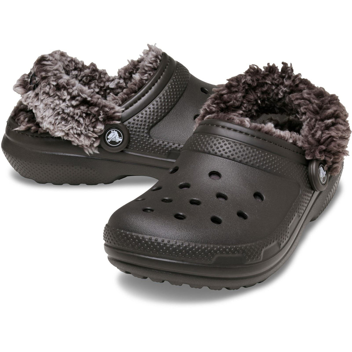 Crocs Classic Fleece Lined Polyester Blend Men's Dark Cocoa Clogs