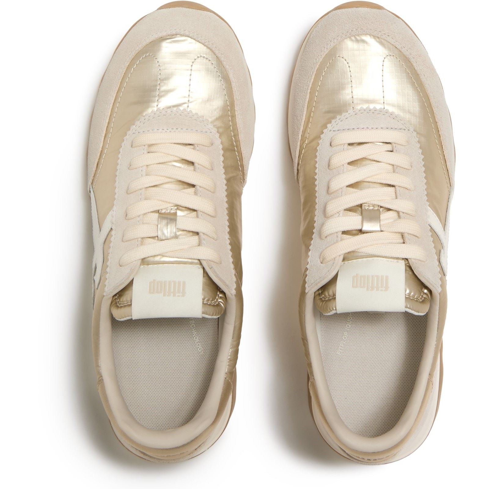 Fitflop Retro-Q FF Nylon Women's Platino Trainers