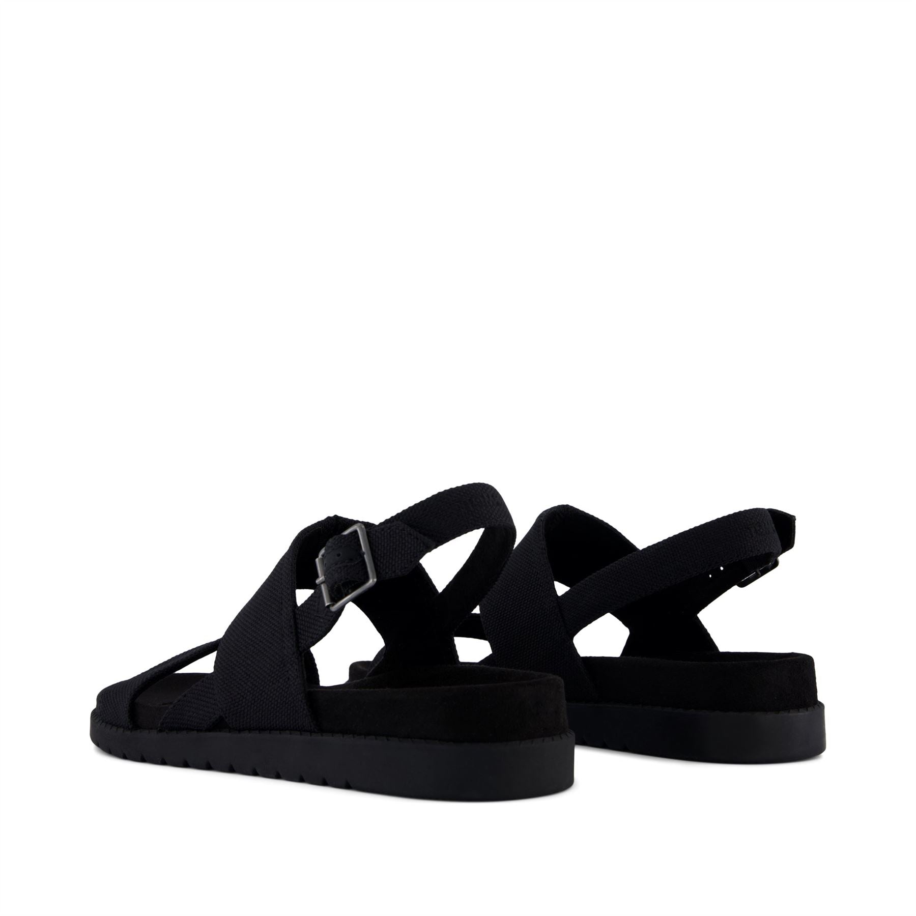 TOMS Marin Slingback Canvas Women's Black Sandals