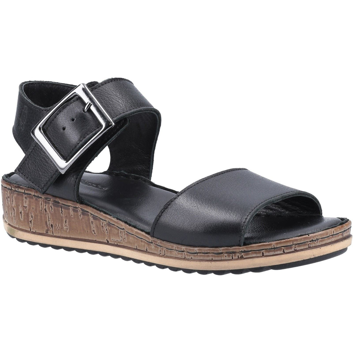 Hush Puppies Ellie Leather Women's Black Sandals