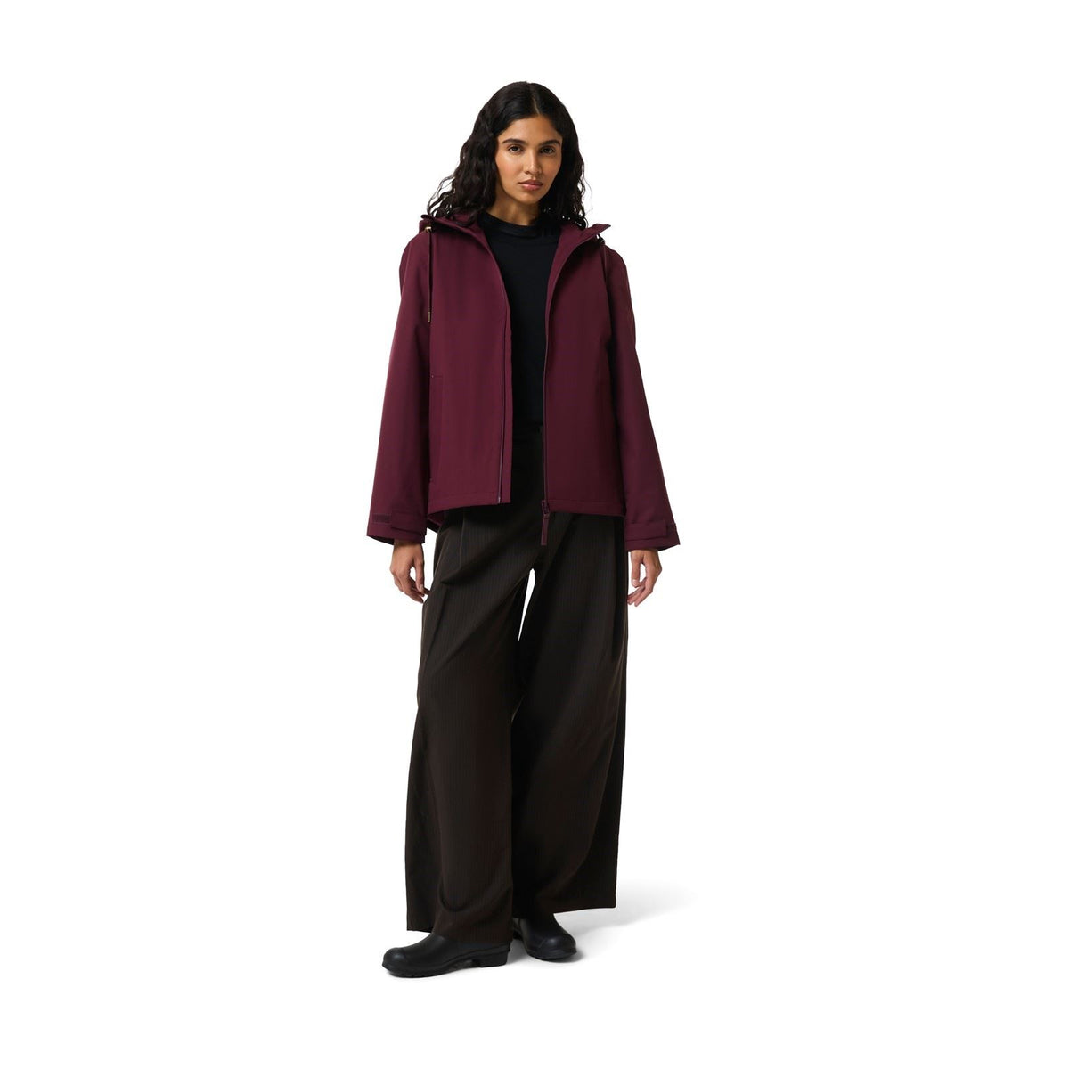 Hunter Original Lightweight Waterproof Jacket Women's Wine Rain Jacket