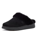 FitFlop Shearling Collar Women's Black Slippers