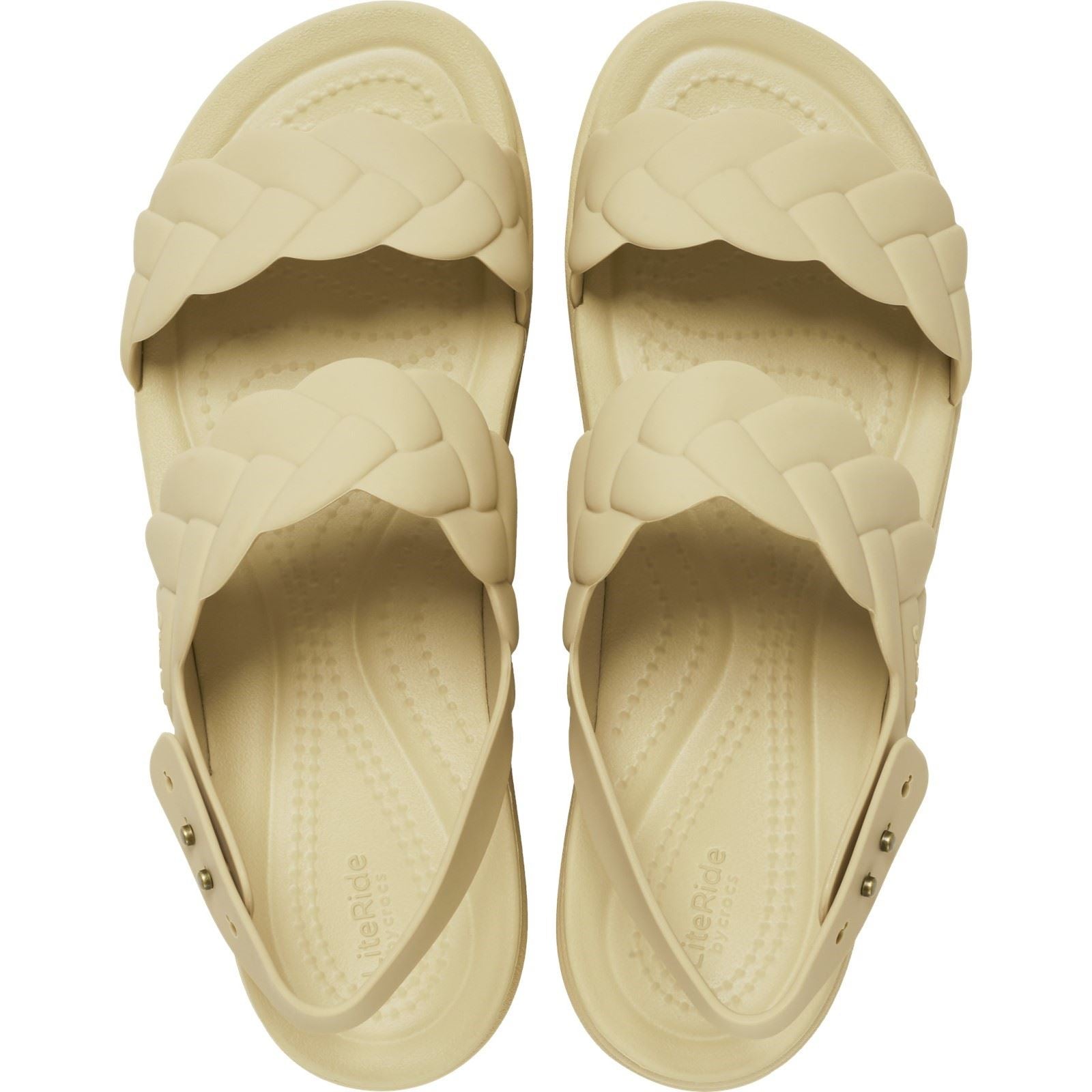 Crocs Brooklyn Woven Synthetic Women's Chai Sandals