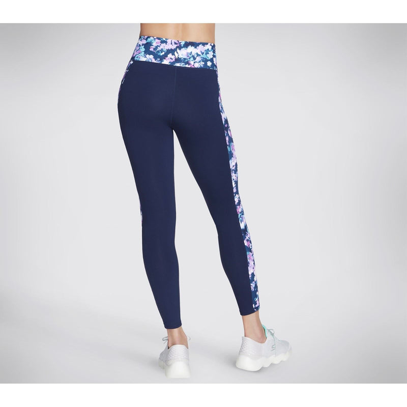 Skechers Performance GOWALK Misty Floral Legging Nylon Women's Blue Sports Leggings
