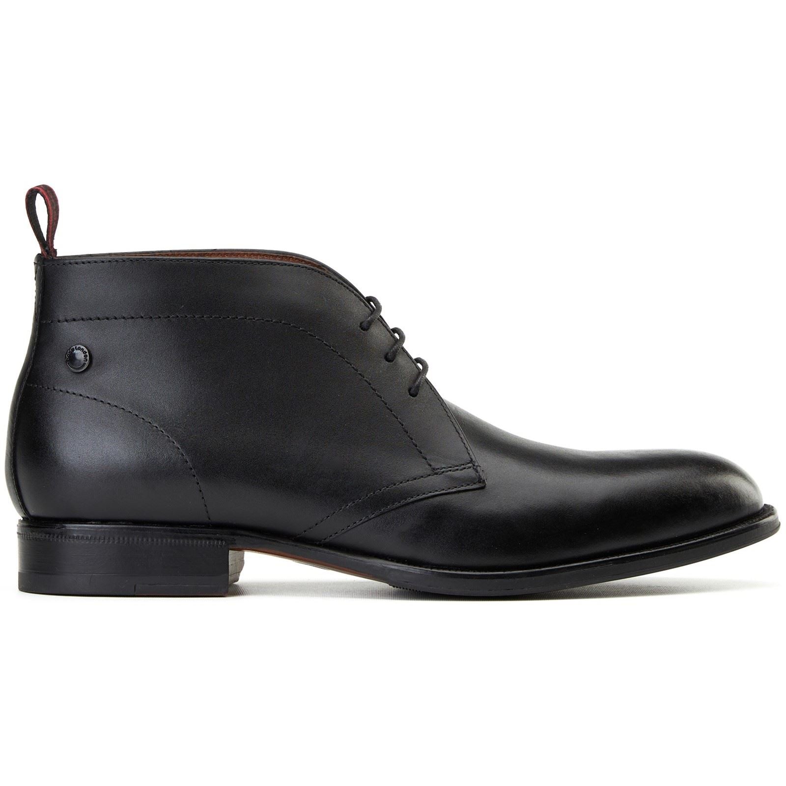Base London Wallis Leather Men's Black Ankle Boots