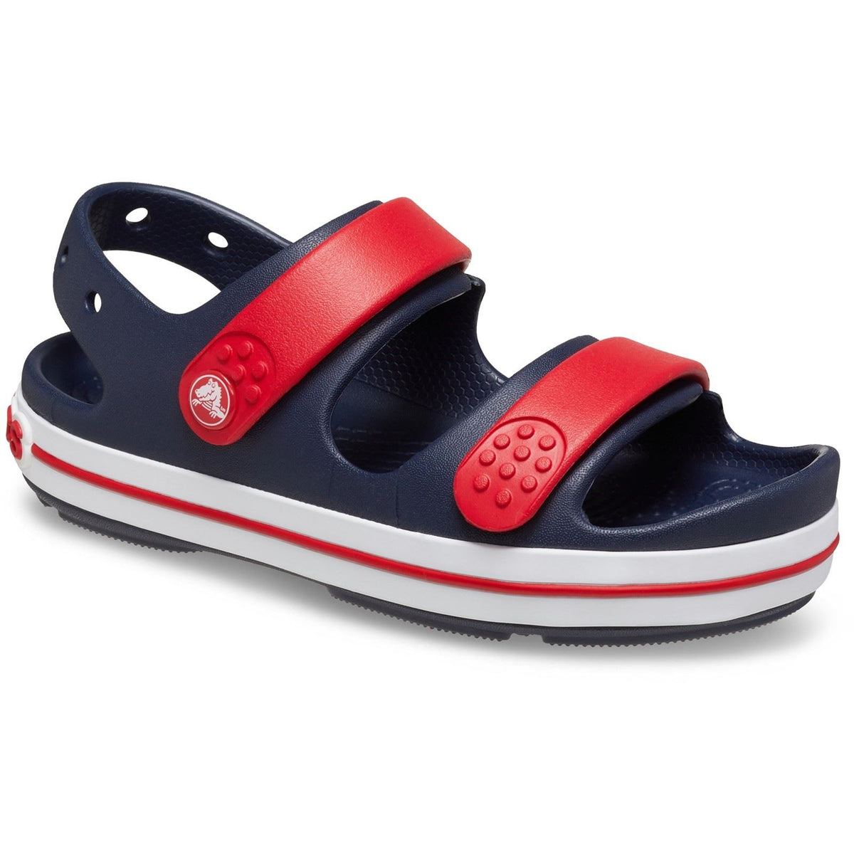 Crocs Kids  Crocband Play Synthetic Navy/Varsity Red Sandals