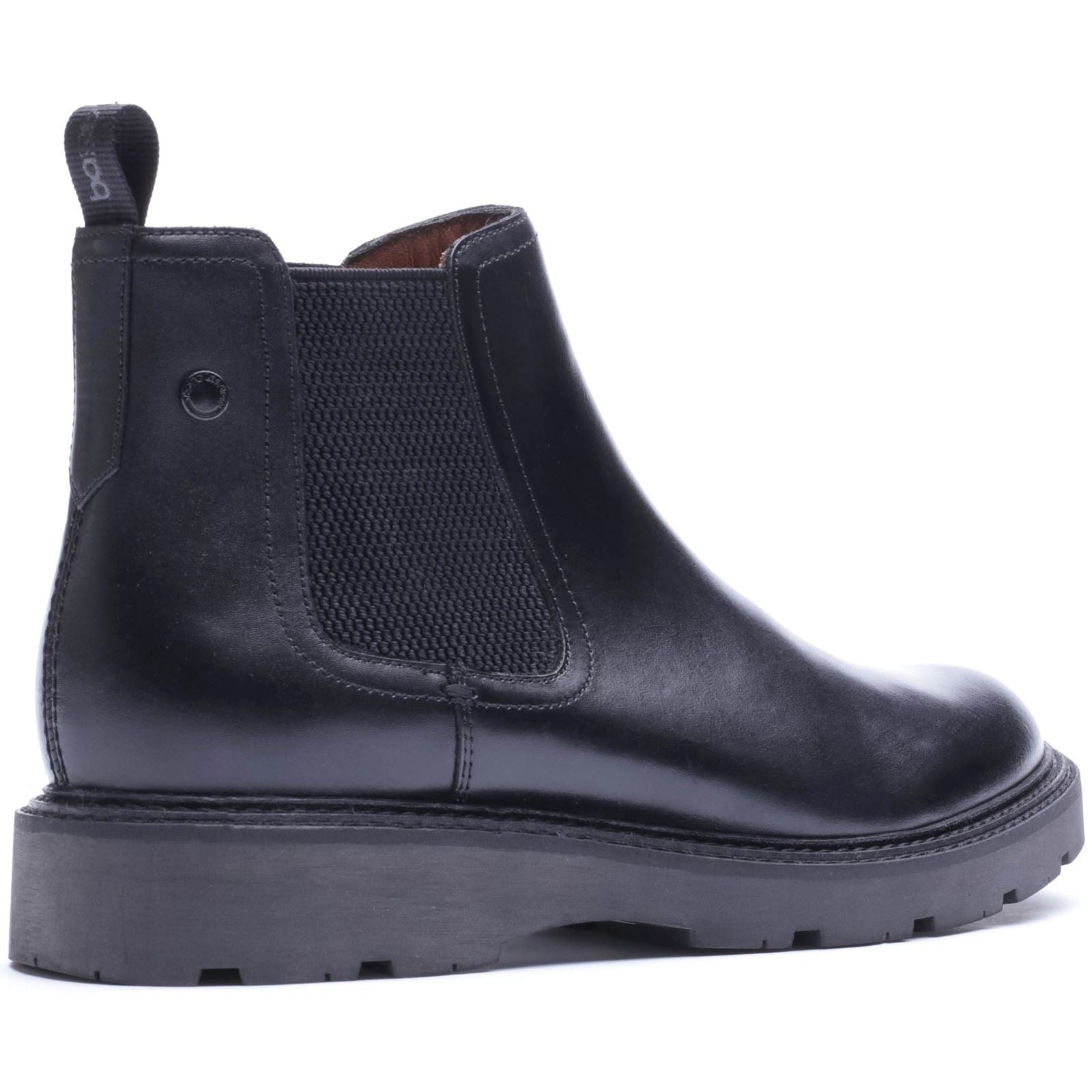Base London Echo Leather Men's WAXY Black Boots