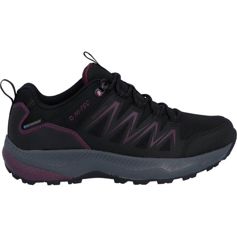 Hi-Tec Stealth Low Womens Synthetic Women's Black/Purple Hiking Boots