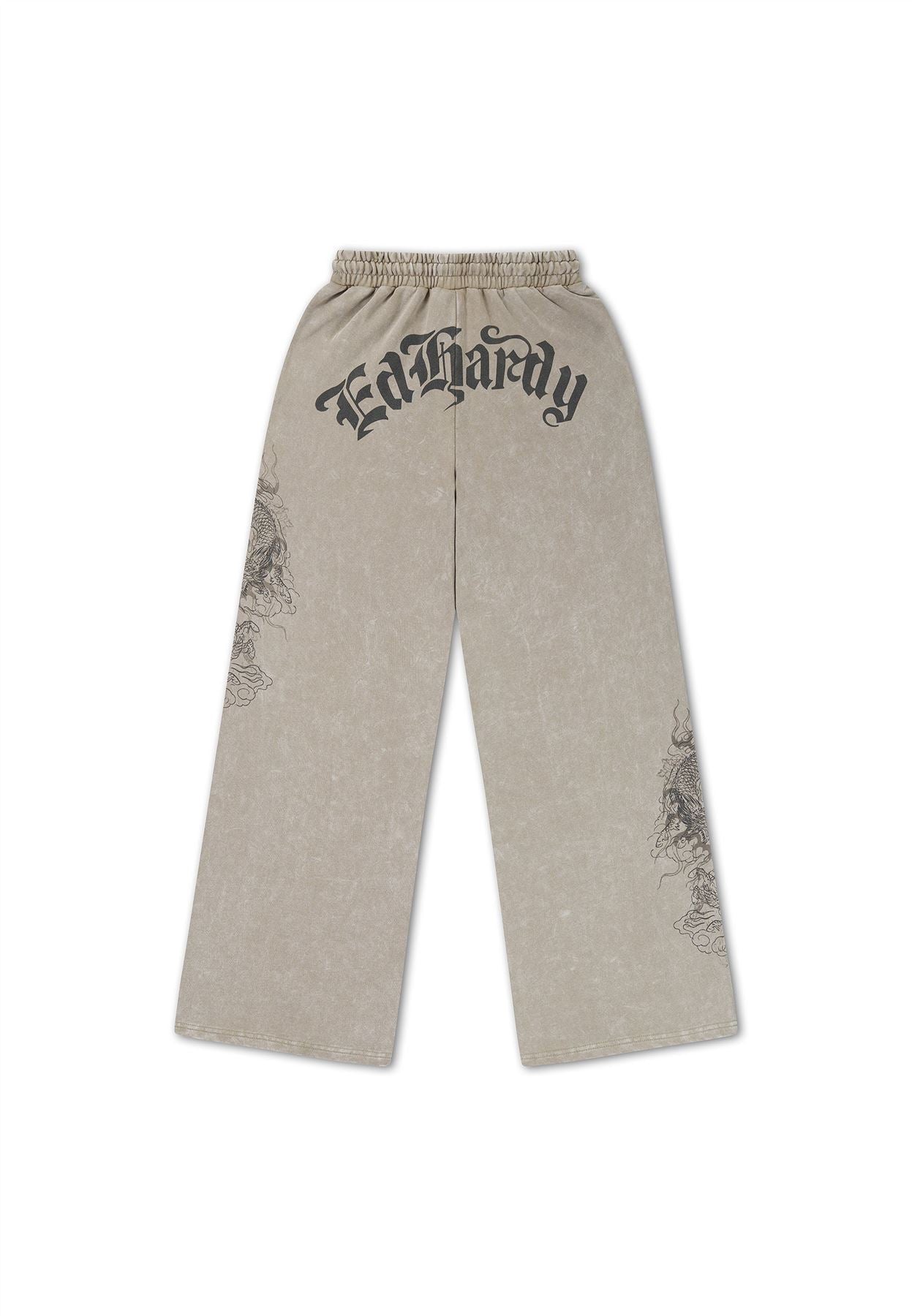 Ed Hardy Gothic Dragon Stone Wash Women's Grey Joggers