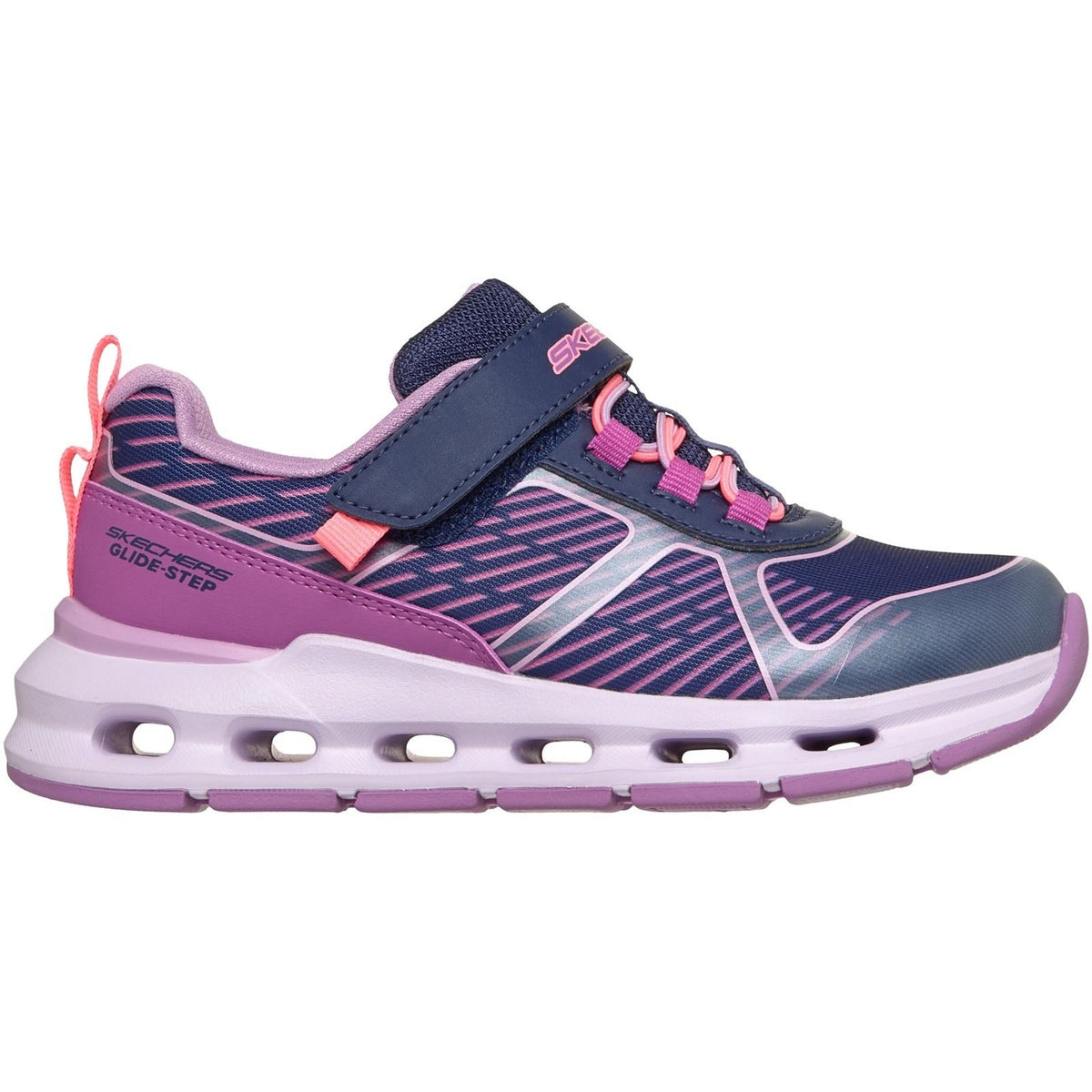 Skechers Glide-Step + Sprint Lines Navy/Multi Trainers