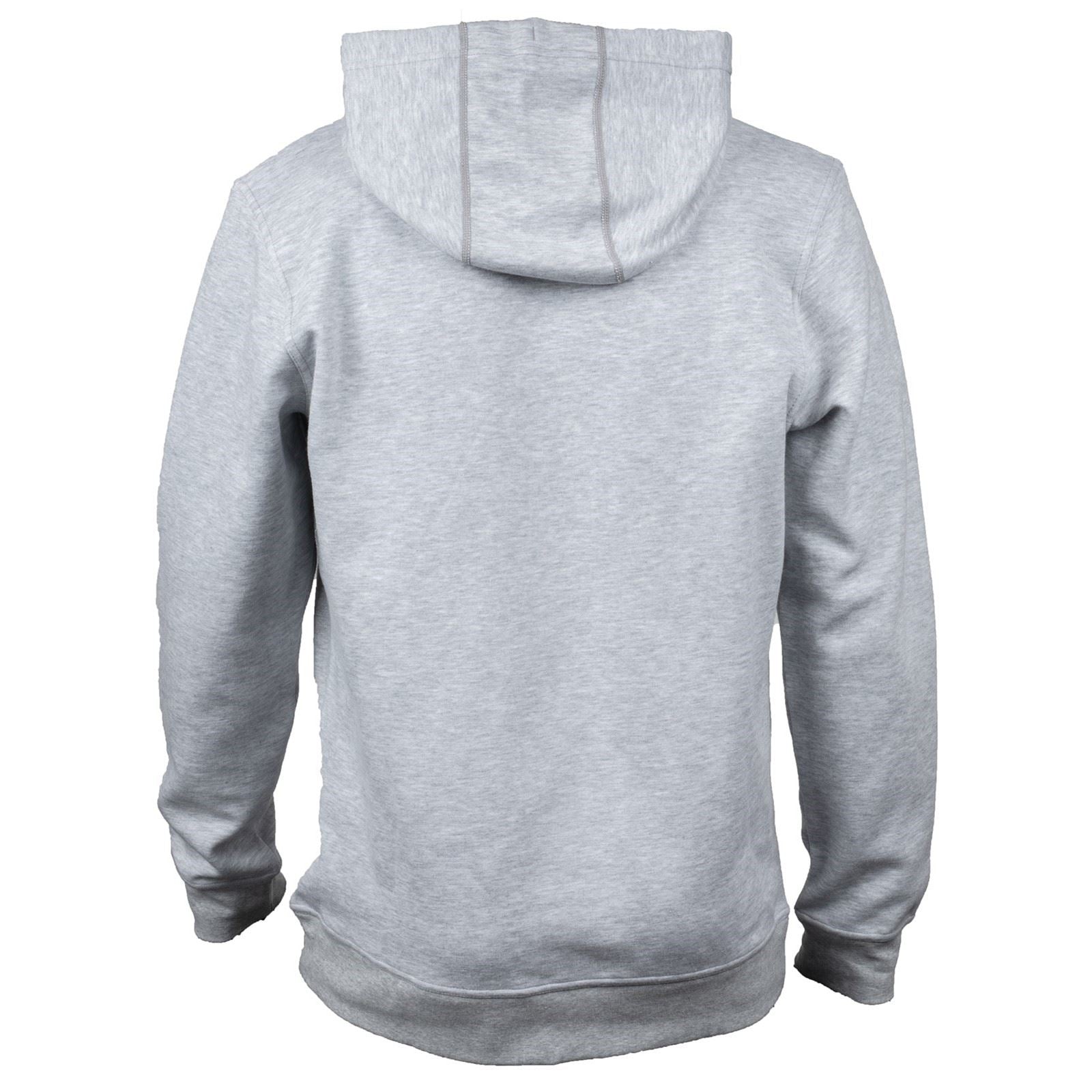 Hard Yakka Embossed Pullover Cotton Men's Grey Hooded Sweatshirt