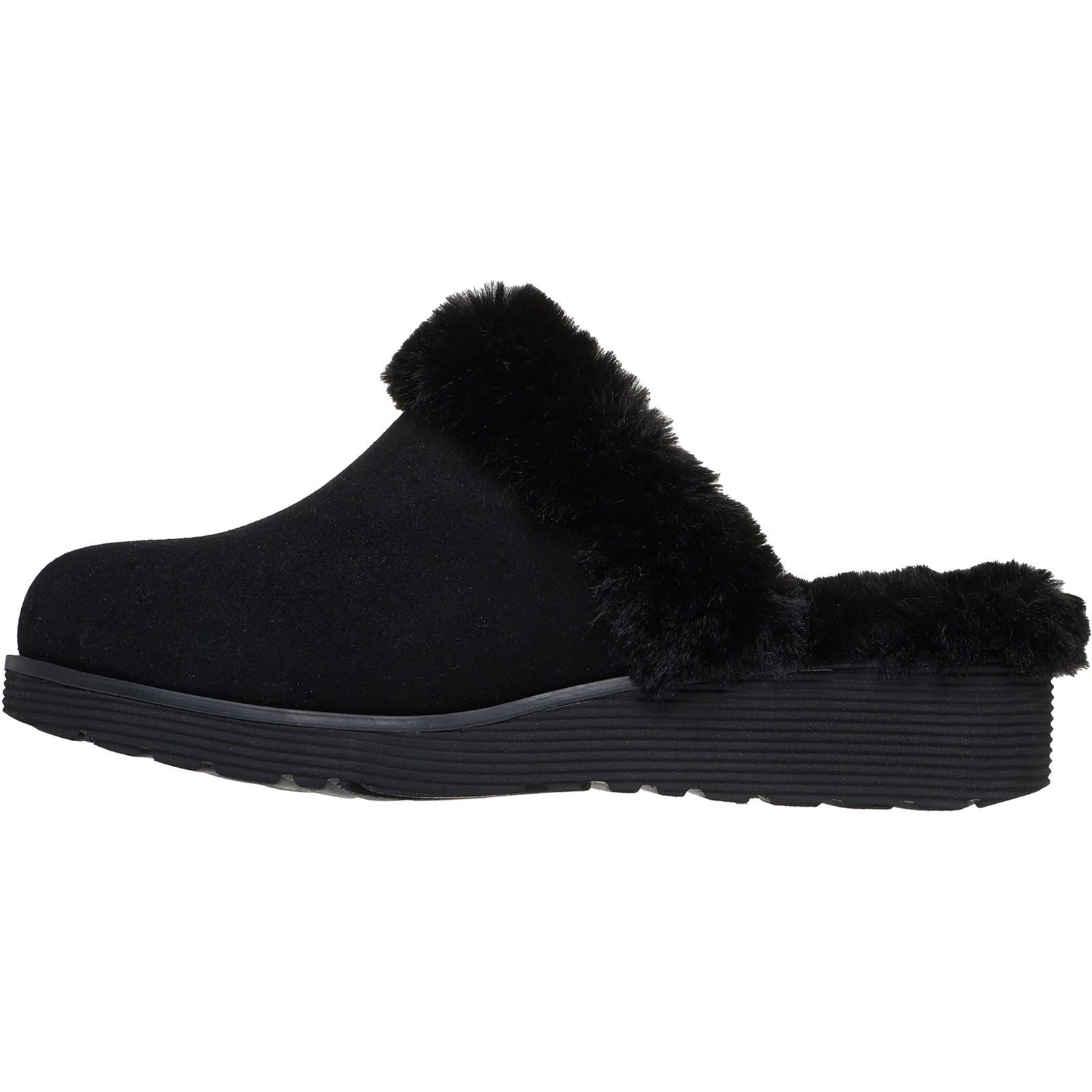 Skechers Keepsakes Wedge Time To Cruise Leather Women's Black Slippers