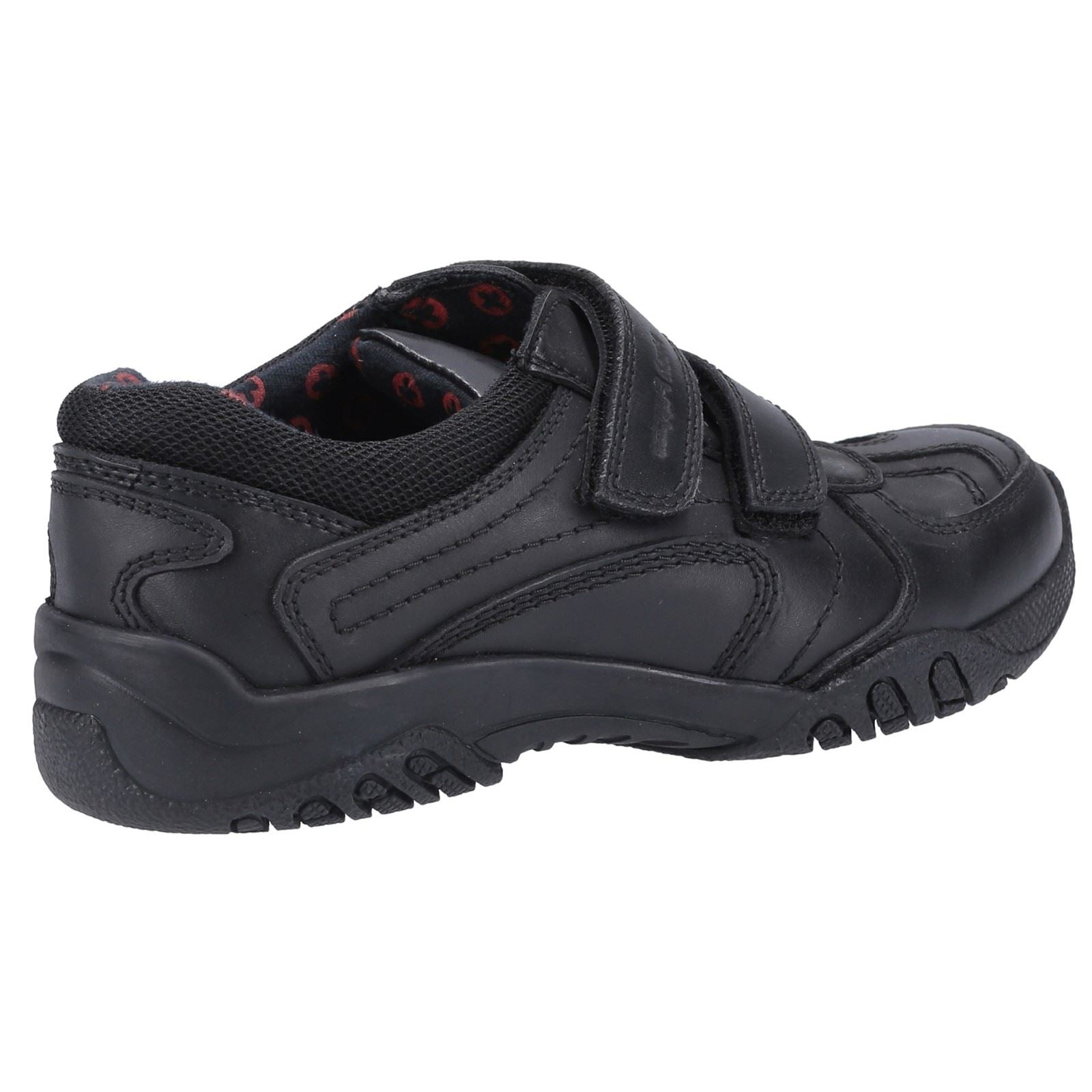 Hush Puppies Jezza 2 Youth Boys Black Leather Shoes