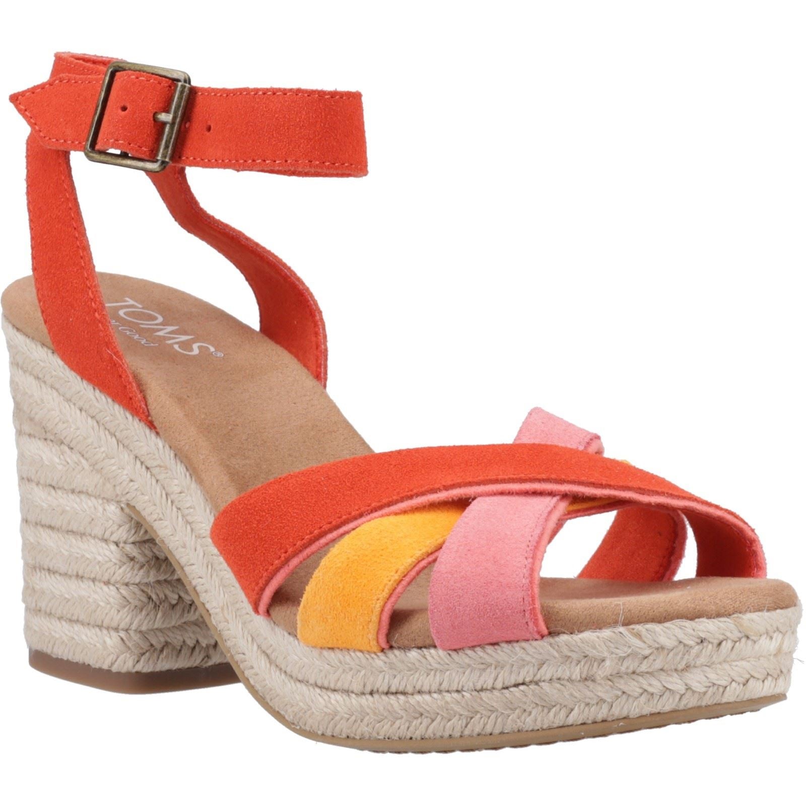 TOMS Majorca Strappy Leather Women's Flame Heels
