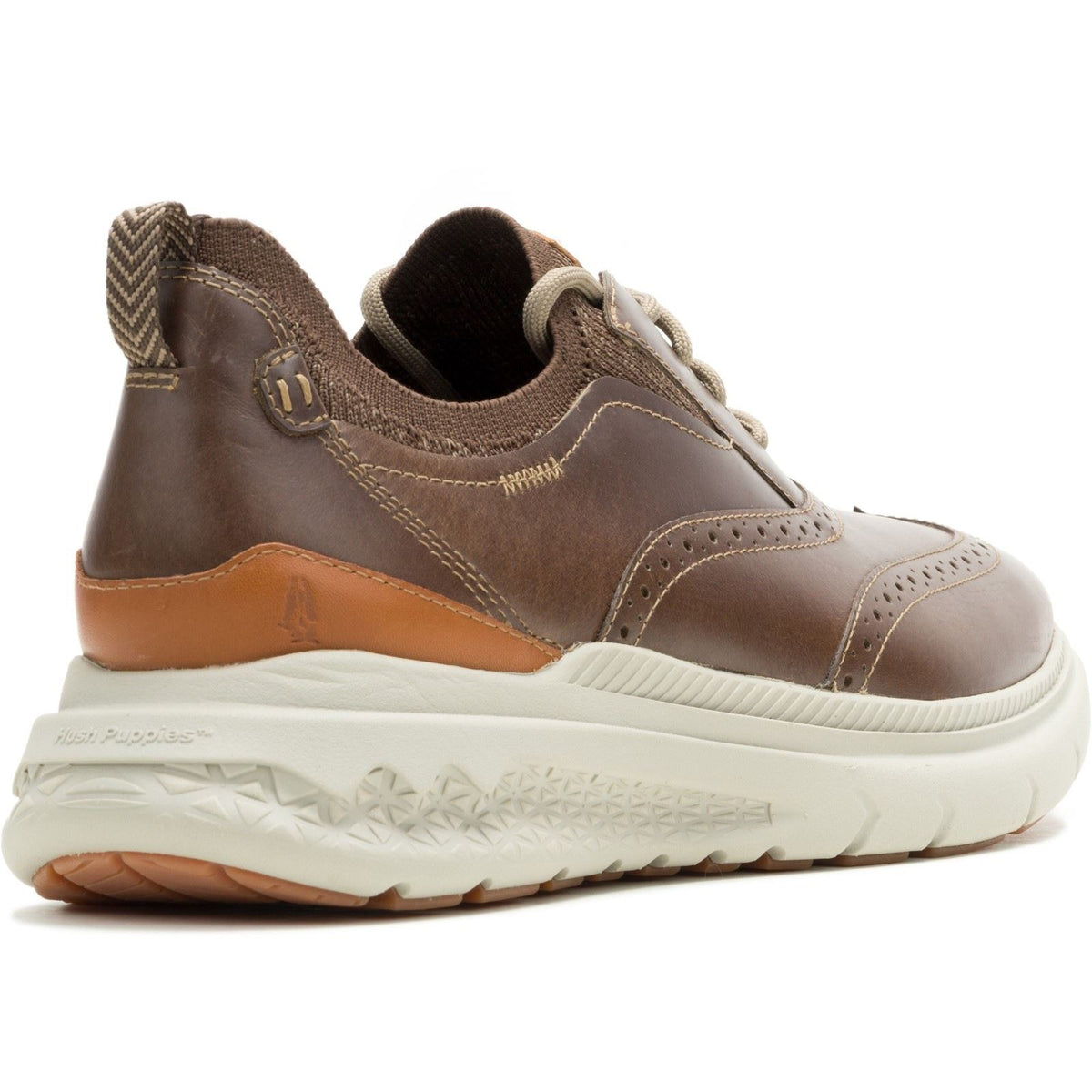 Hush Puppies Excel Leather Men's Fossil Lace-Up Shoes
