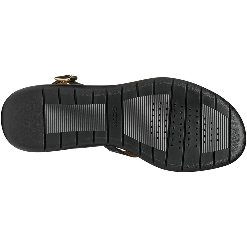 Geox D MELICONIA Synthetic Women's Black Wedges