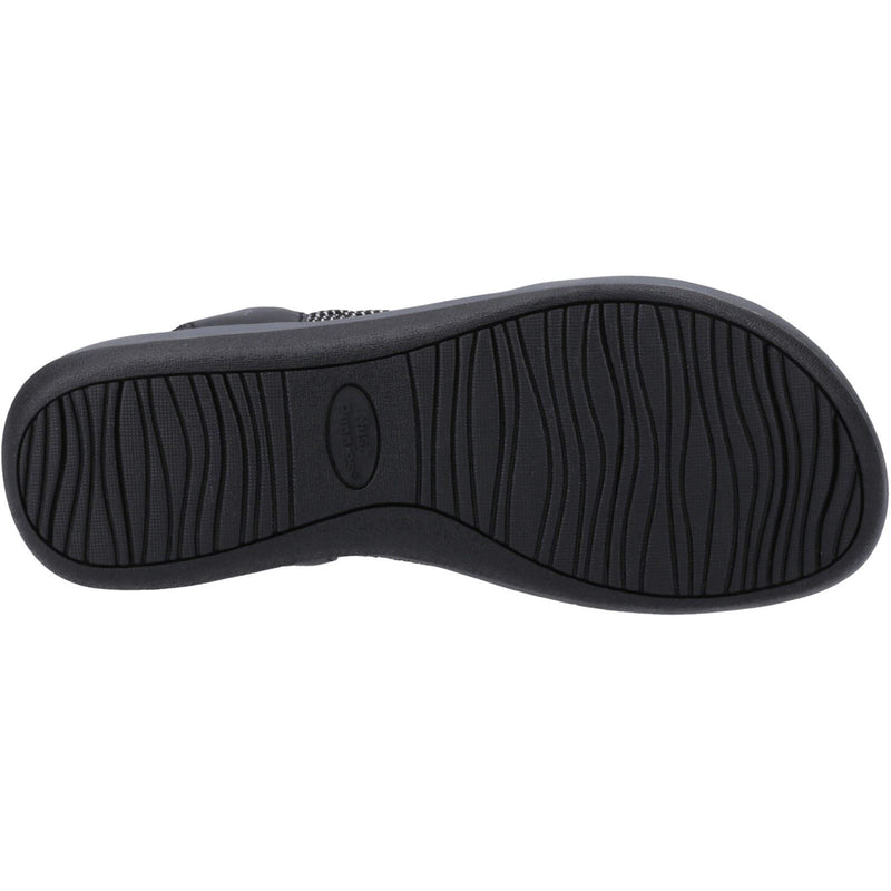 Hush Puppies Susanna Leather Women's Black Sandals